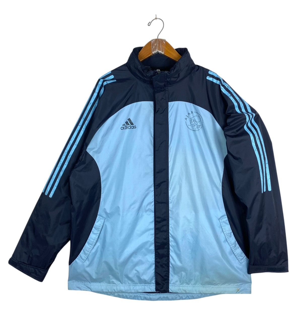 Vintage Rare‼️ Vtg 02-03 Ajax Amsterdam Adidas hooded Bench Jacket Size US L / EU 52-54 / 3 - 1 Thumbnail