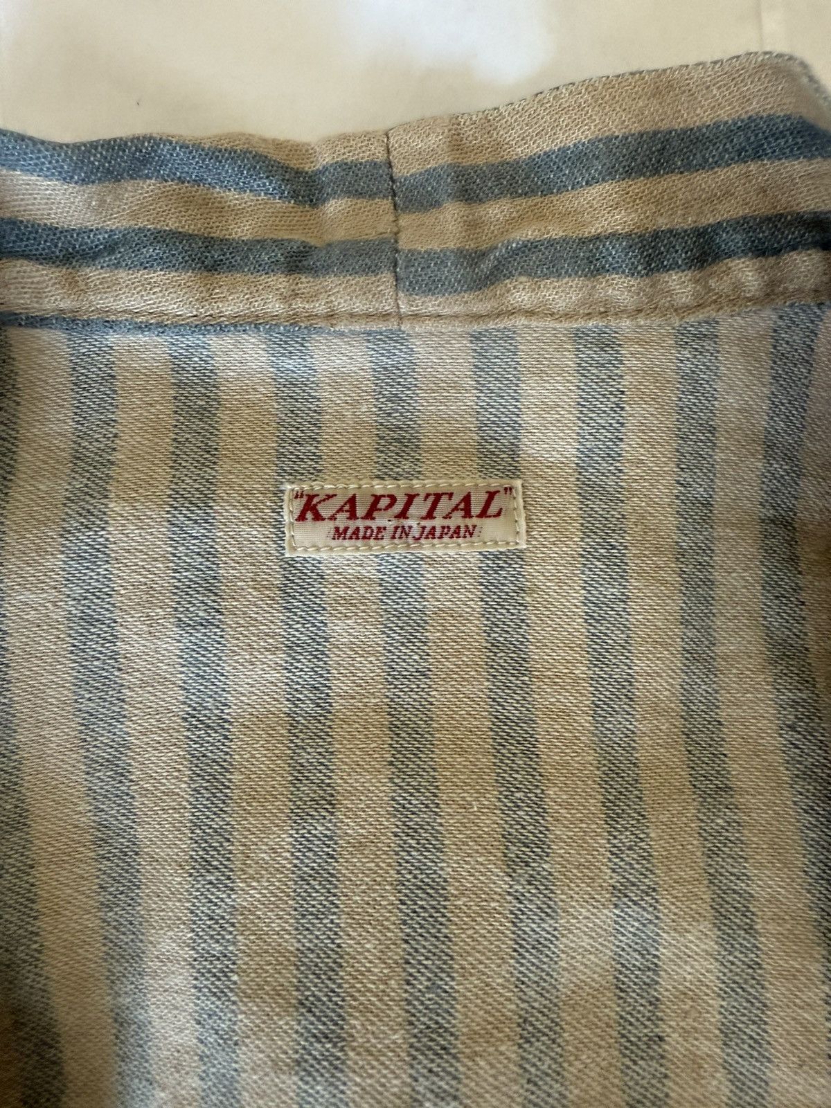 Kapital Kapital Linen Blues Hickoree Kakashi Shirt Size US XL / EU 56 / 4 - 3 Thumbnail