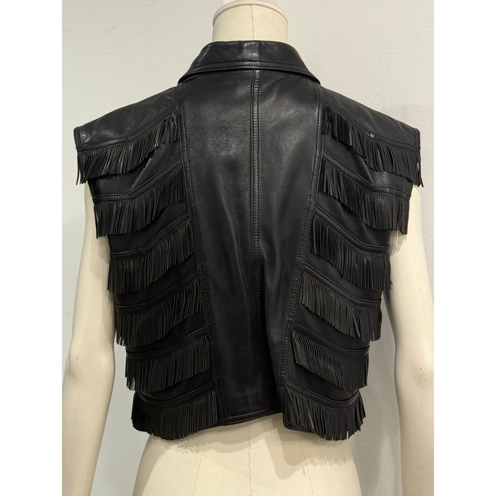 Versace A/W1992 Gianni Versace bondage fringe leather vest Size M / US 6-8 / IT 42-44 - 13 Thumbnail