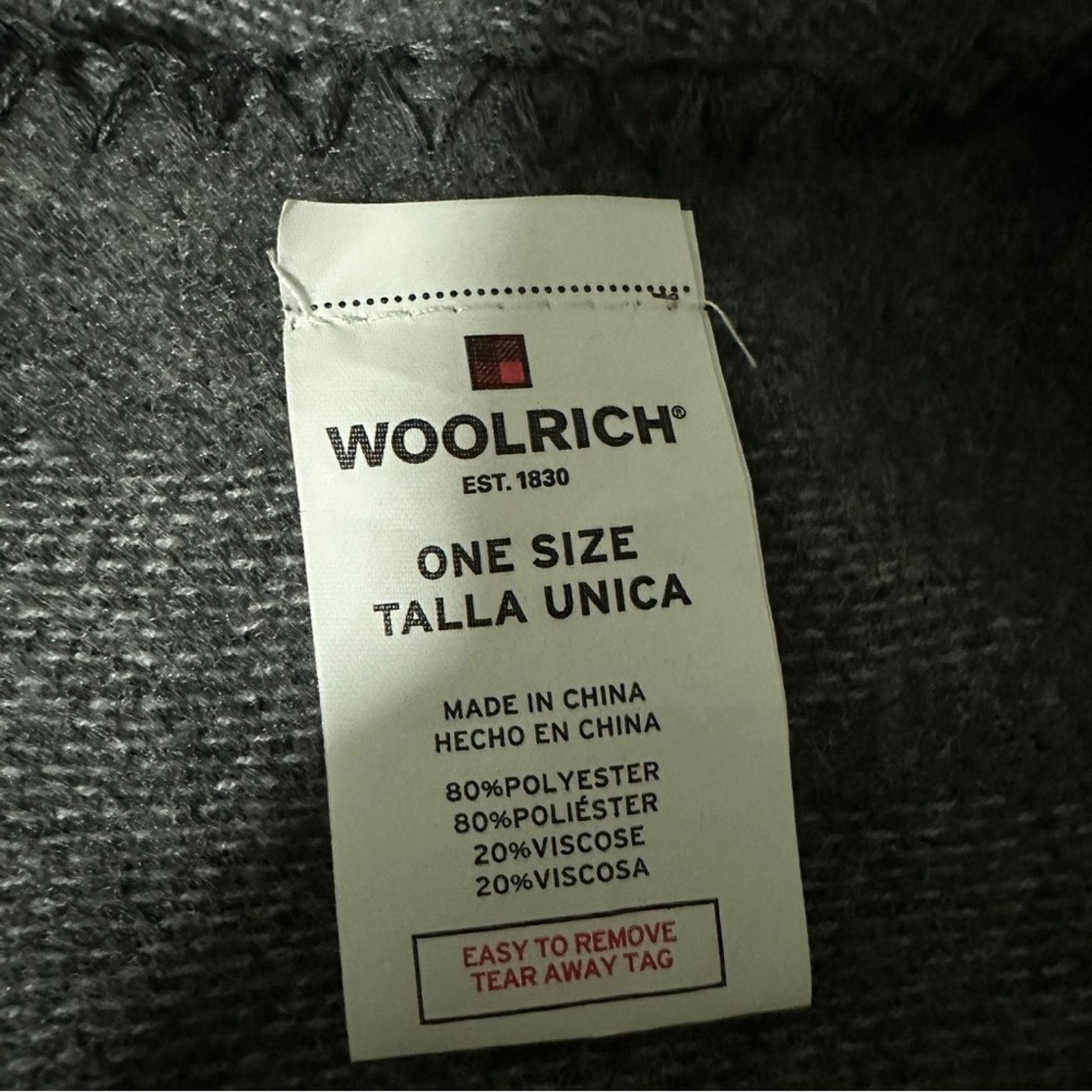 Woolrich Woolen Mills Woolrich Gray Blanket Shawl Poncho Wrap One Size Size ONE SIZE - 3 Thumbnail