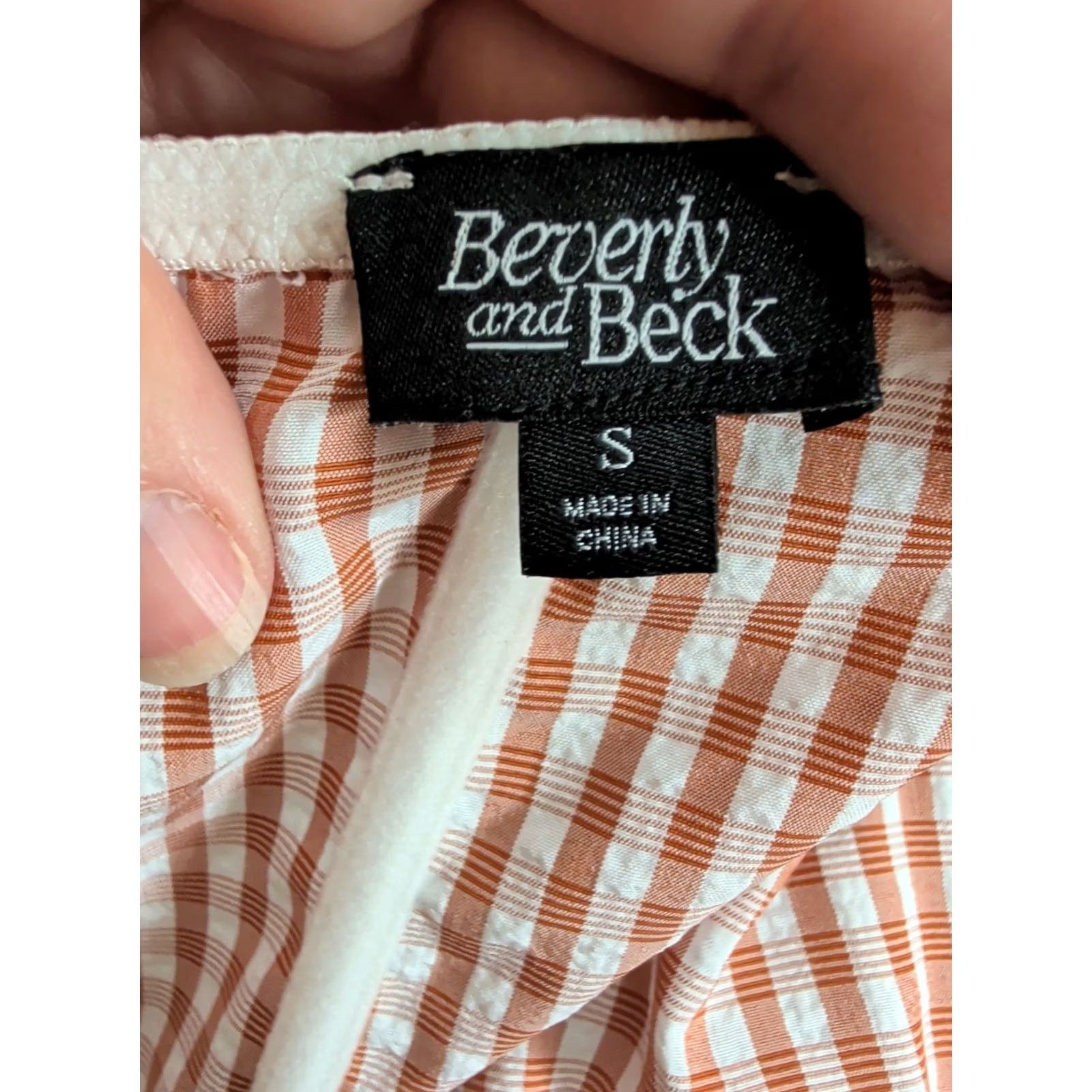 Vintage Beverly & Beck Gingham Cami Corset Top Women S Rust Basque waist Cottagecore Western Size S / US 4 / IT 40 - 6 Thumbnail