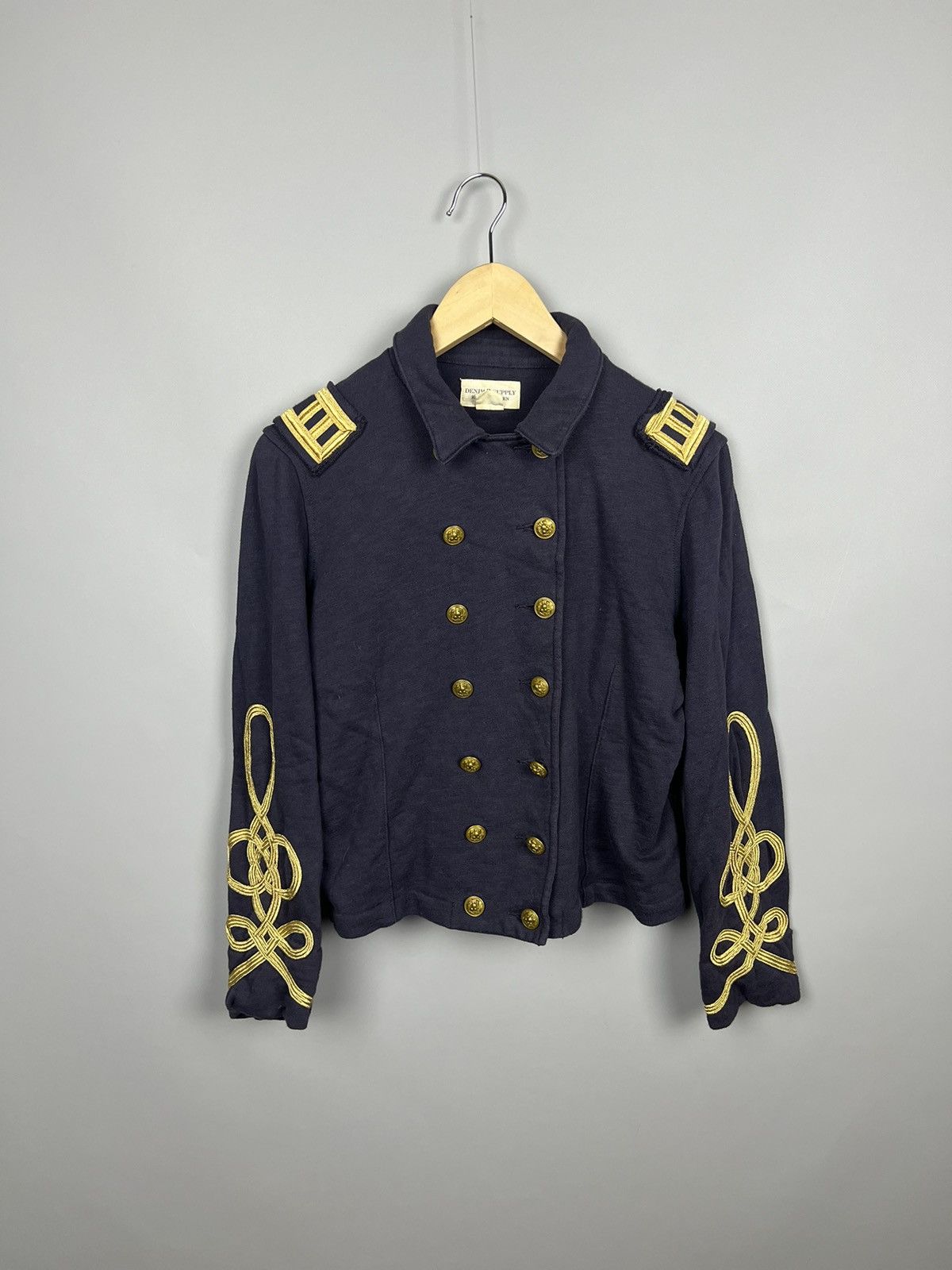 Denim & Supply Ralph Lauren M-L Denim Supply Ralph Lauren Military Blazer Denim Jacket Size L / US 10 / IT 46 - 1 Thumbnail