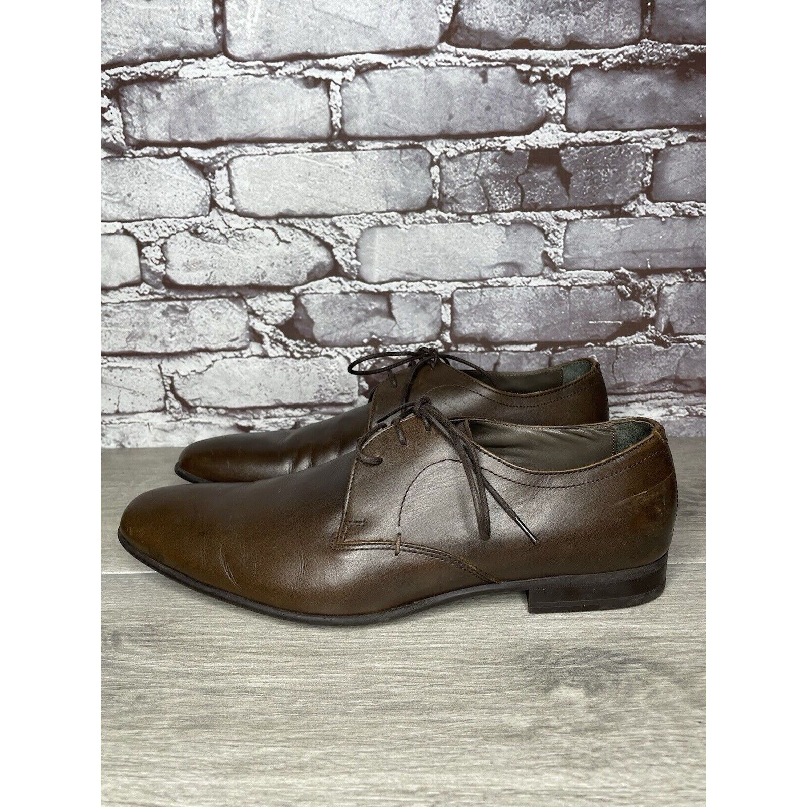 Zara Zara Man Brown Leather Derby Dress Oxfords Lace Up Shoes Men | Grailed