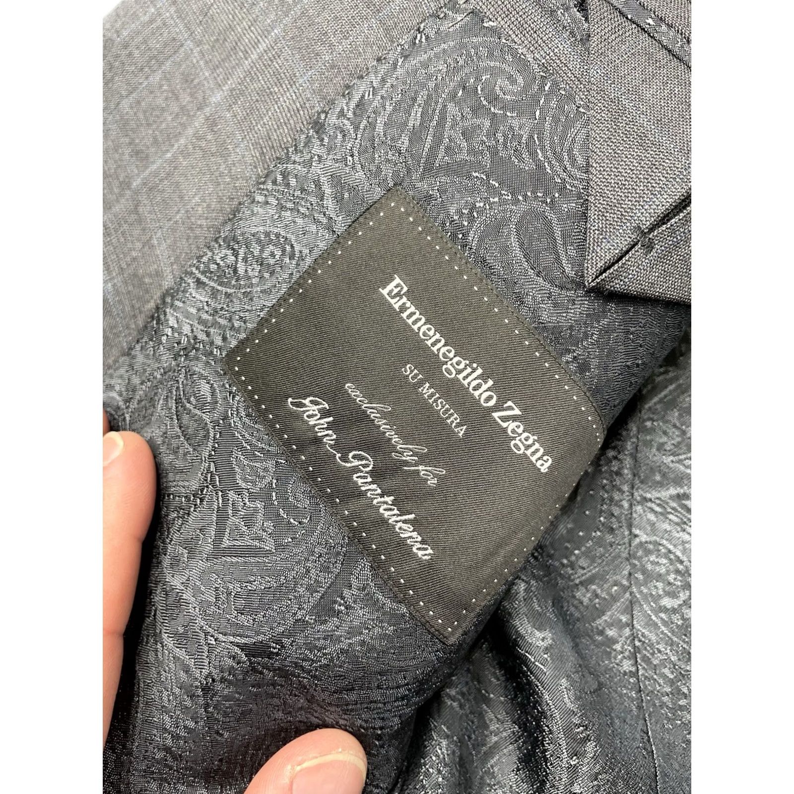 Ermenegildo Zegna Ermenegildo Zegna Su Misura Blazer Sport Coat Windowpane Check Plaid Gray Wool 44R Mens Size 44R - 4 Thumbnail
