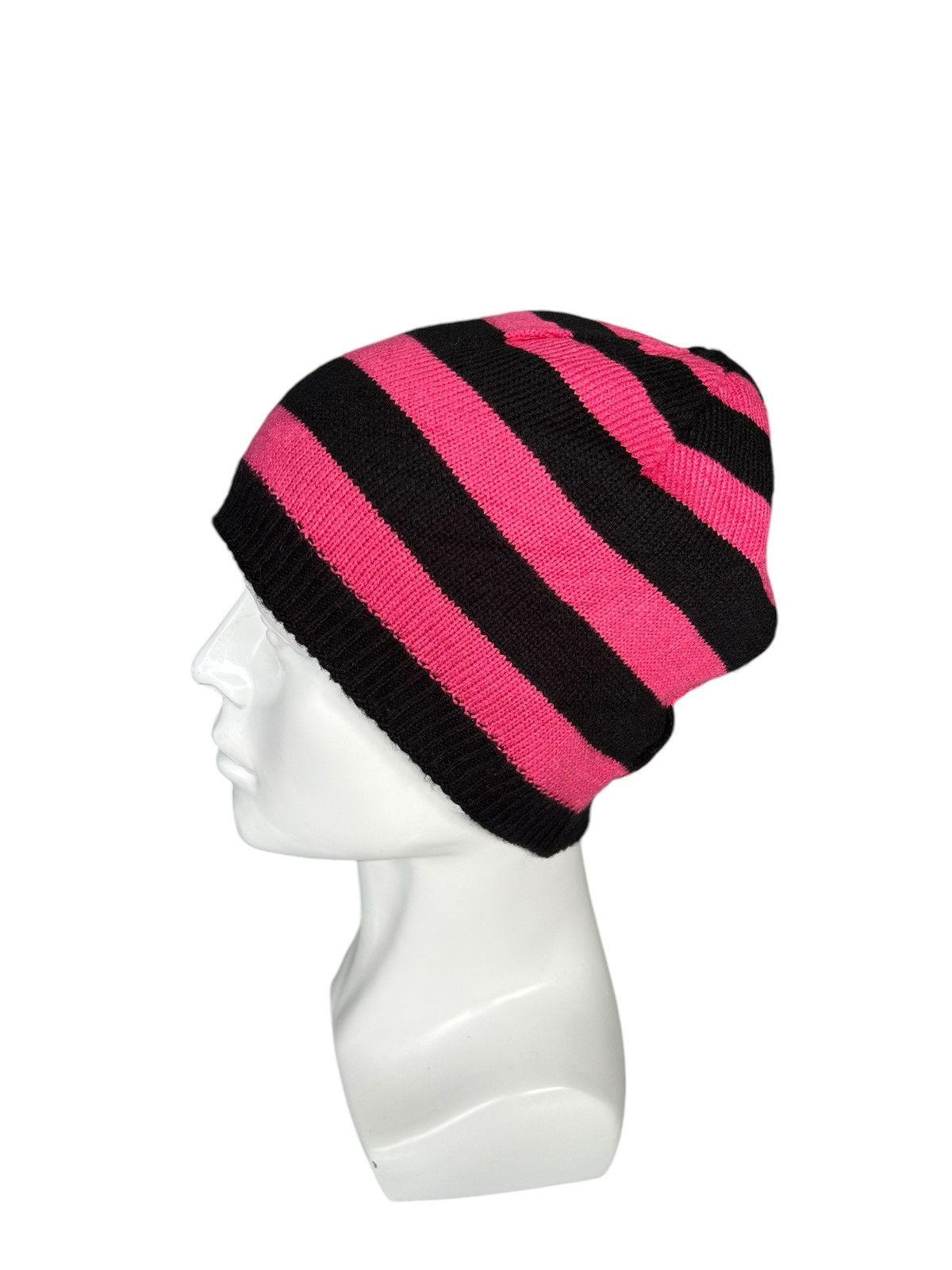 14th Addiction × Hysteric Glamour × Japanese Brand Skull Distressed Punk Bondage Style Reversible Beanie Hats☠️ Size ONE SIZE - 2 Thumbnail