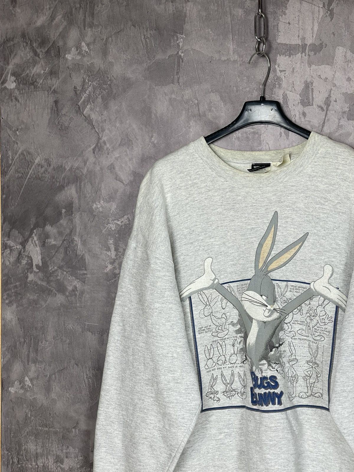 Vintage × Warner Bros Vintage 90s WARNER BROS Bugs Bunny Sweatshirt Size US L / EU 52-54 / 3 - 3 Thumbnail