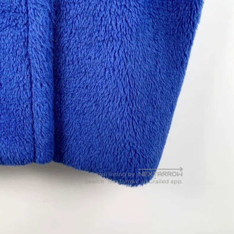 Max Mara Max Mara Deep Blue Teddy Alpaca Wool Collar Double Breaste Size S / US 4 / IT 40 - 4 Thumbnail