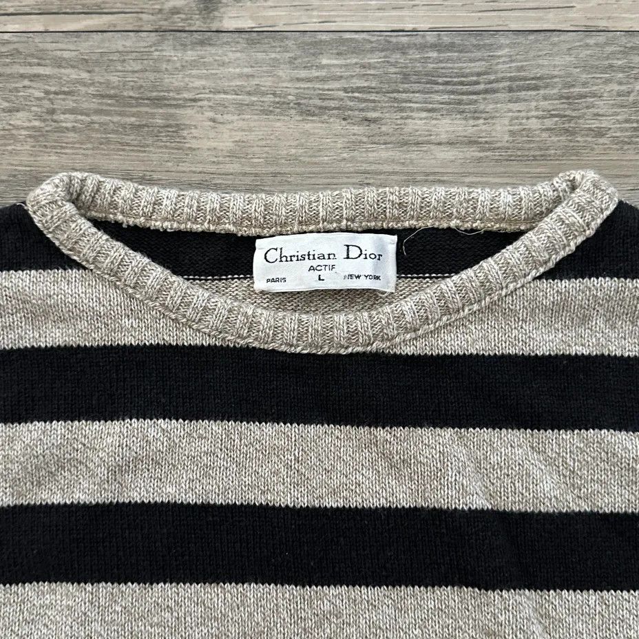 Christian Dior Monsieur Vintage Christian Dior Knite Striped Sweater Size Large Size US L / EU 52-54 / 3 - 4 Thumbnail