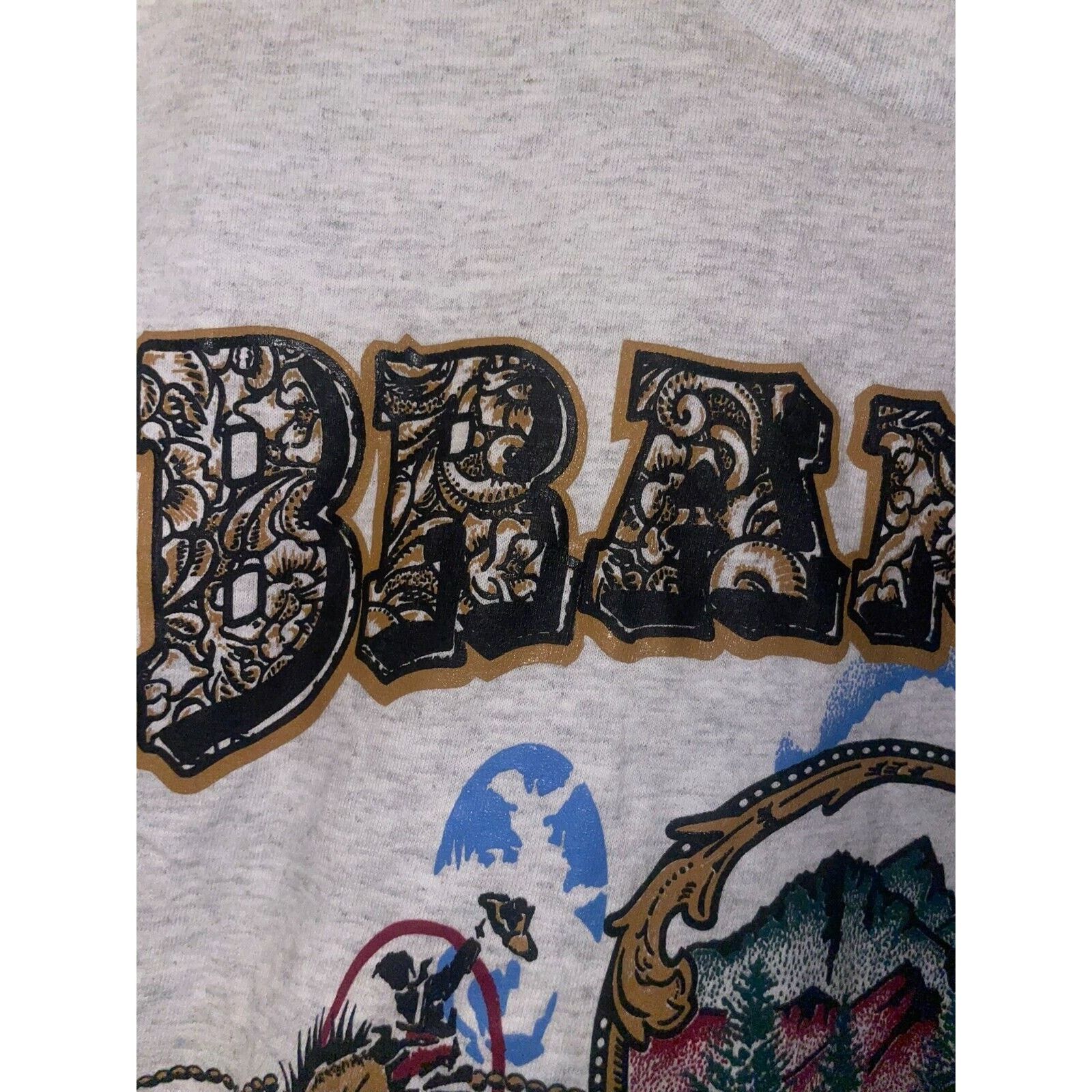 Signal Sport Vintage Branson Shirt Cowboy Mountain Gray 90s Tee VTG L Size US L / EU 52-54 / 3 - 4 Thumbnail