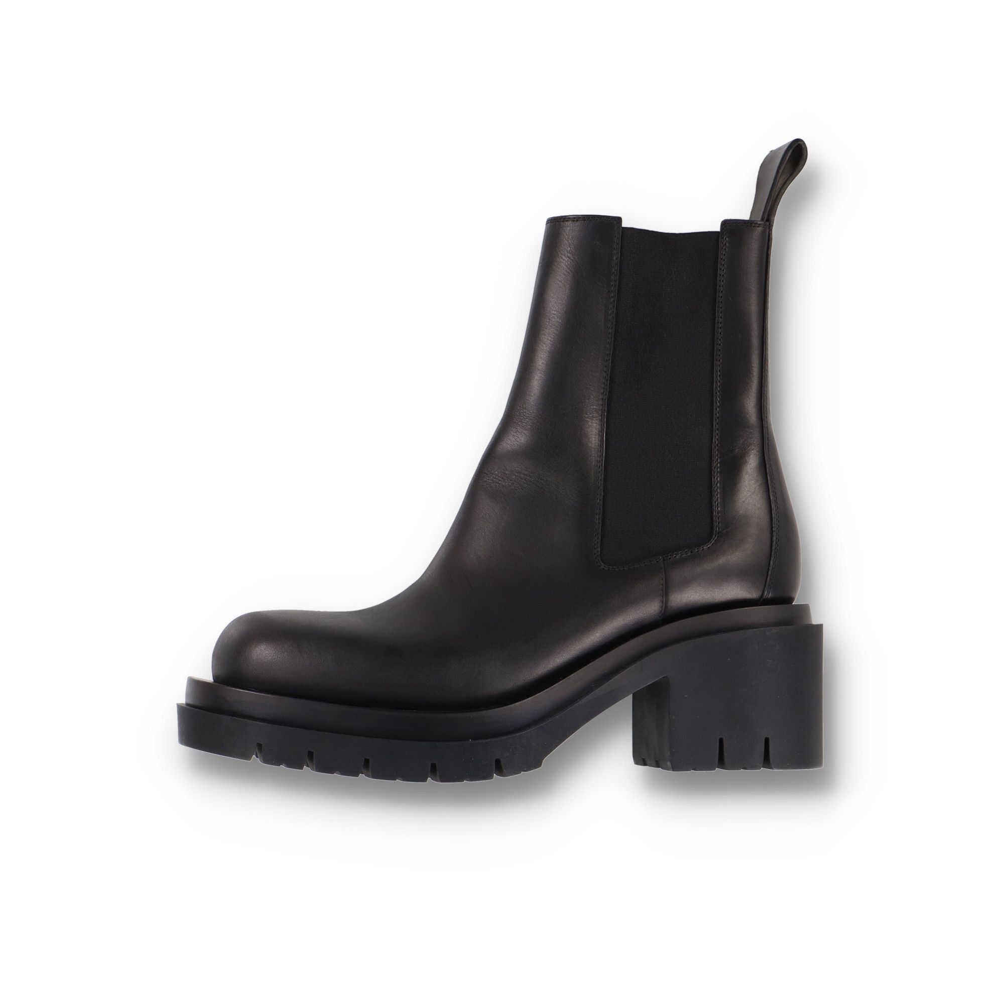 Bottega Veneta Lug Black Leather Ankle Boots Size US 11 / IT 41 - 1 Thumbnail