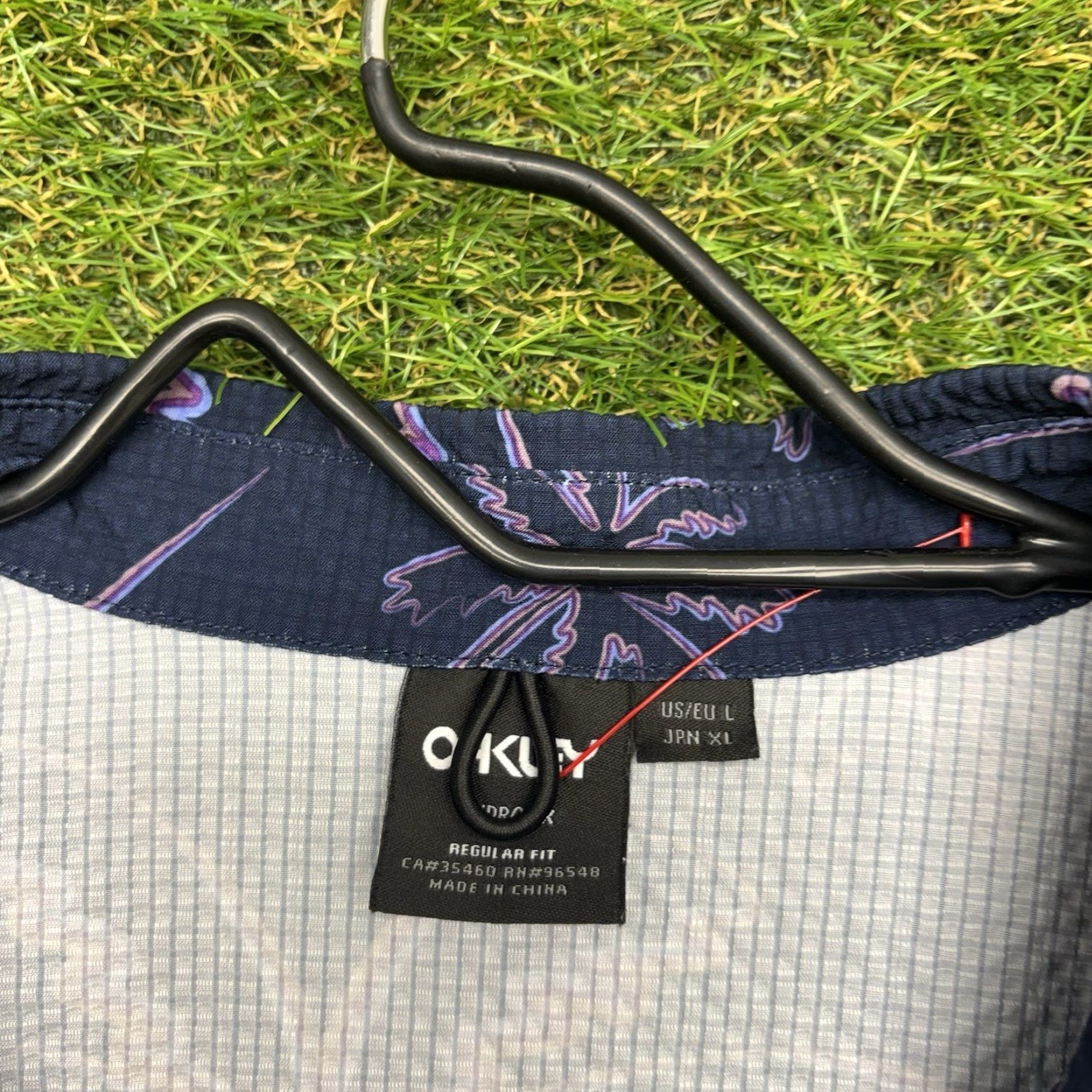 Oakley Oakley Polo Shirt Mens Large Purple Tropical Seersucker Stretch Beach Casual Shirt Size US L / EU 52-54 / 3 - 6 Thumbnail