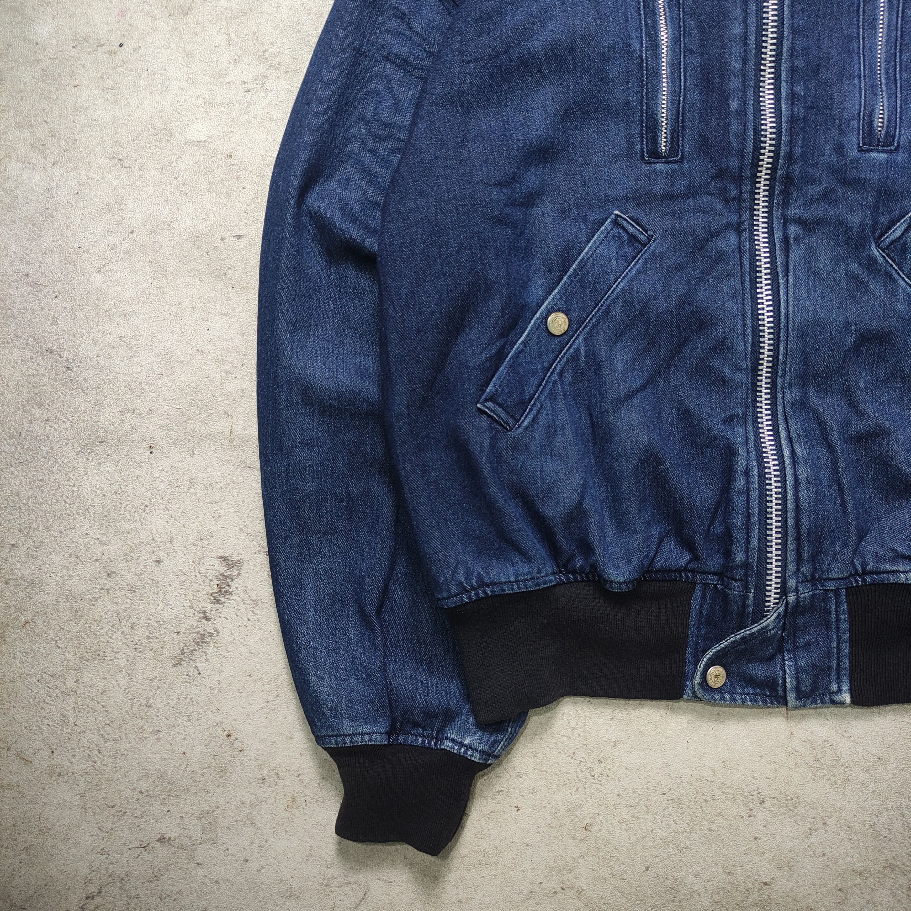Japanese Brand × PPFM × Vintage PPFM Bomber Denim Jacket 1990s Size US M / EU 48-50 / 2 - 7 Thumbnail