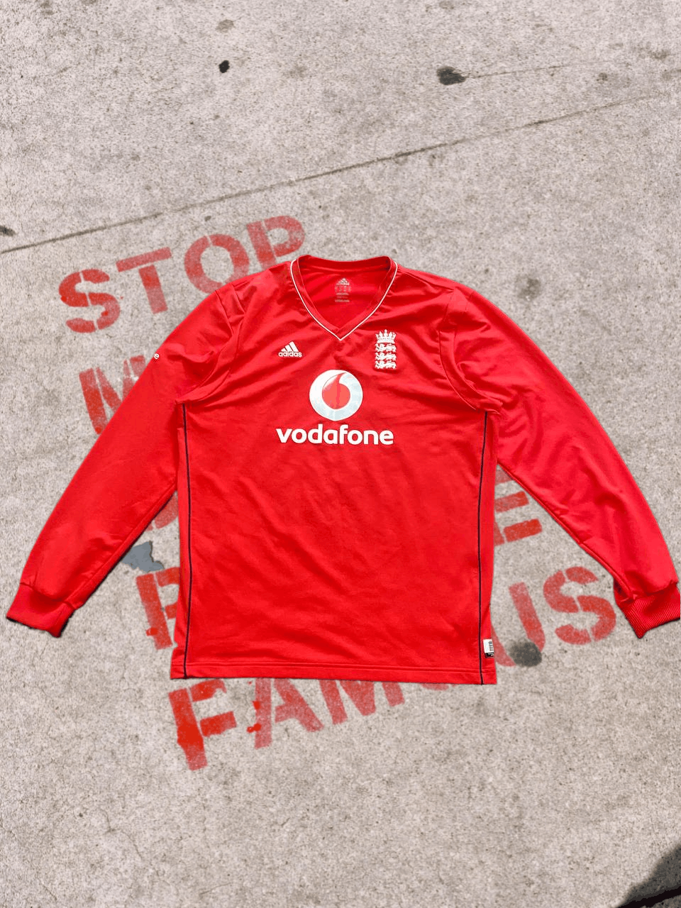 England Cricket Team Vodafone long sleeve jersey shirt