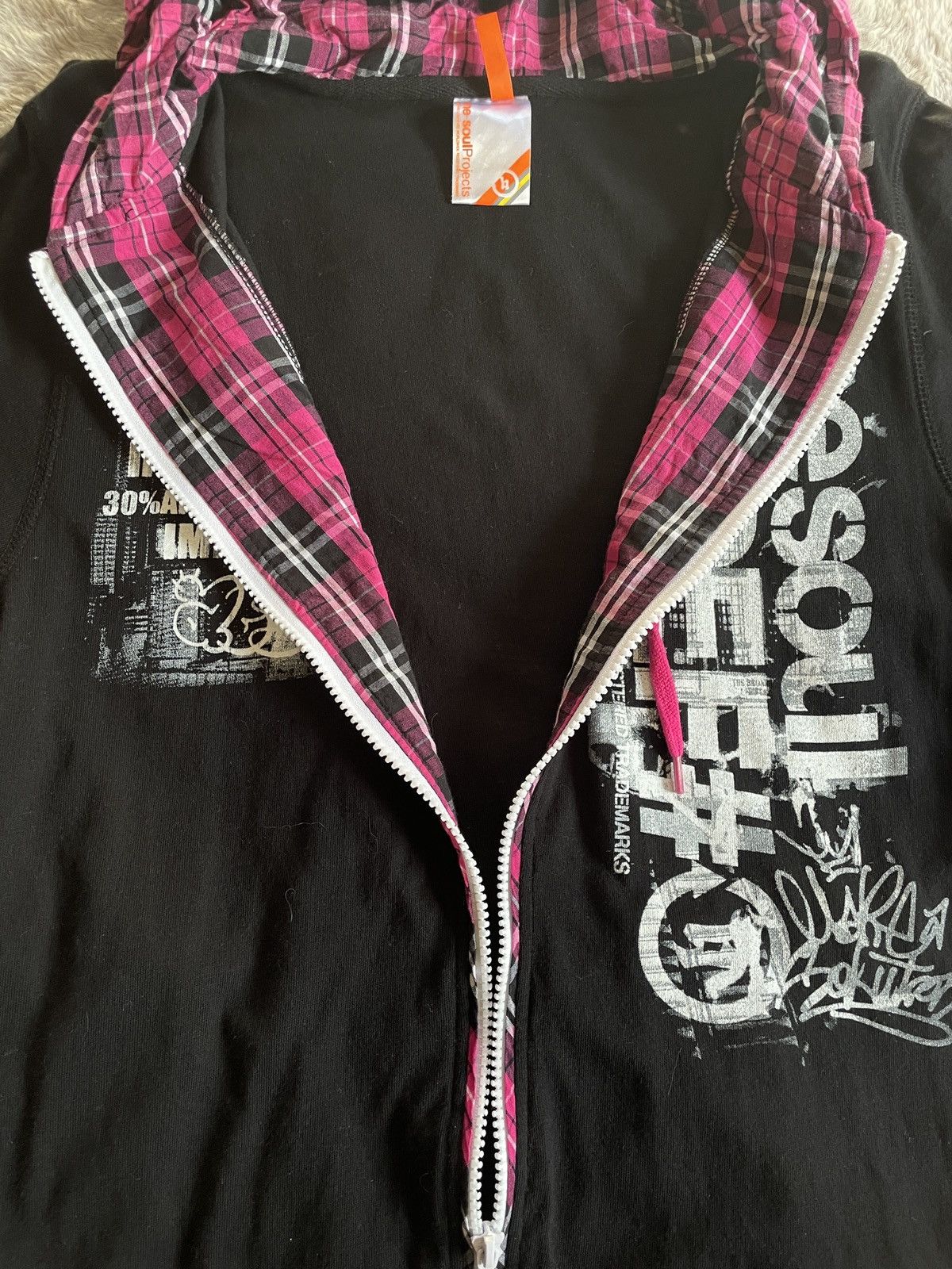 If Six Was Nine 2000s Japanese archive Vkei Poem Zip-Up Short Sleeve Hoodie Size US S / EU 44-46 / 1 - 8 Thumbnail