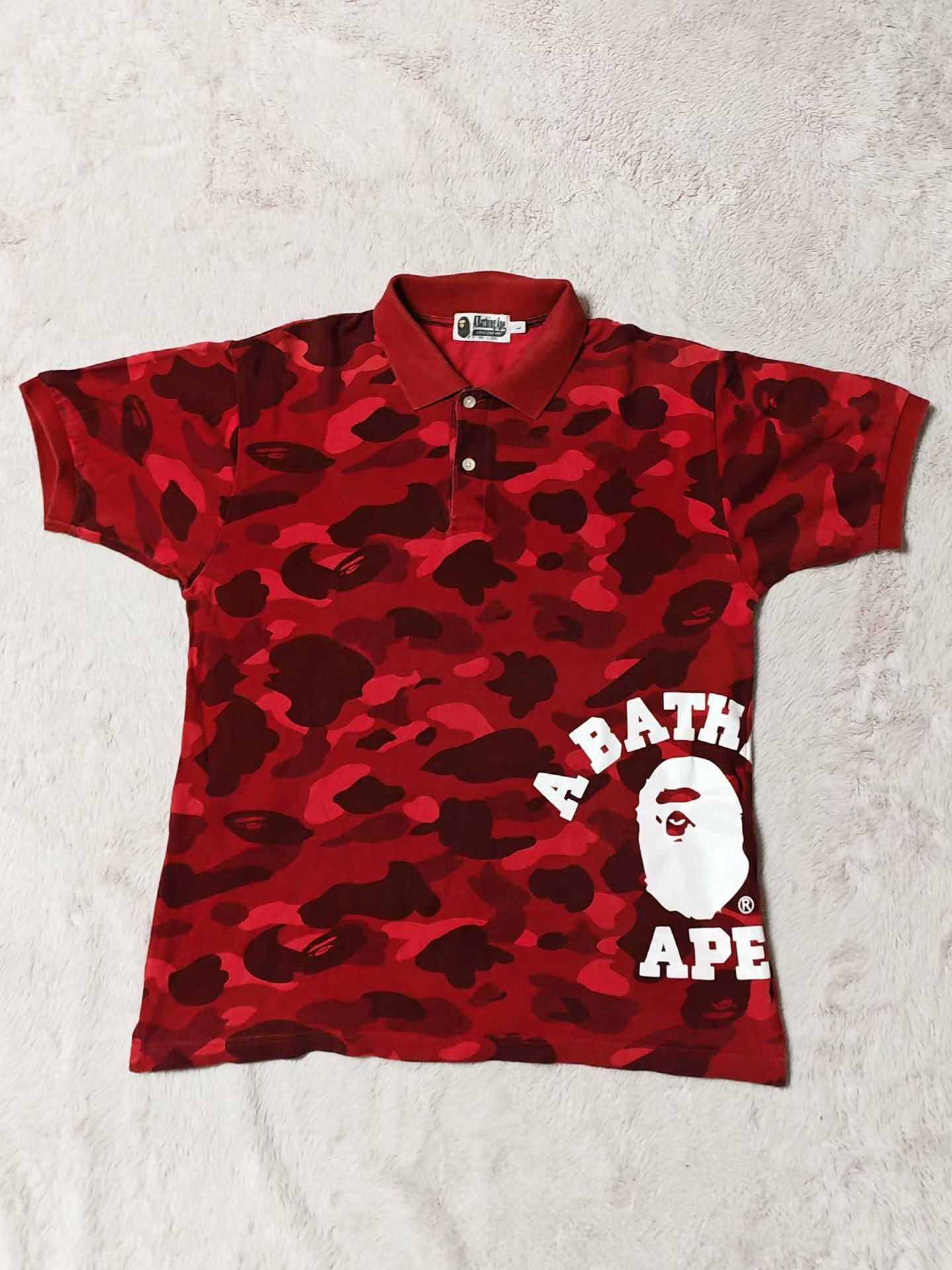 Bape Bape Red Polo L Men Size US L / EU 52-54 / 3 - 1 Thumbnail