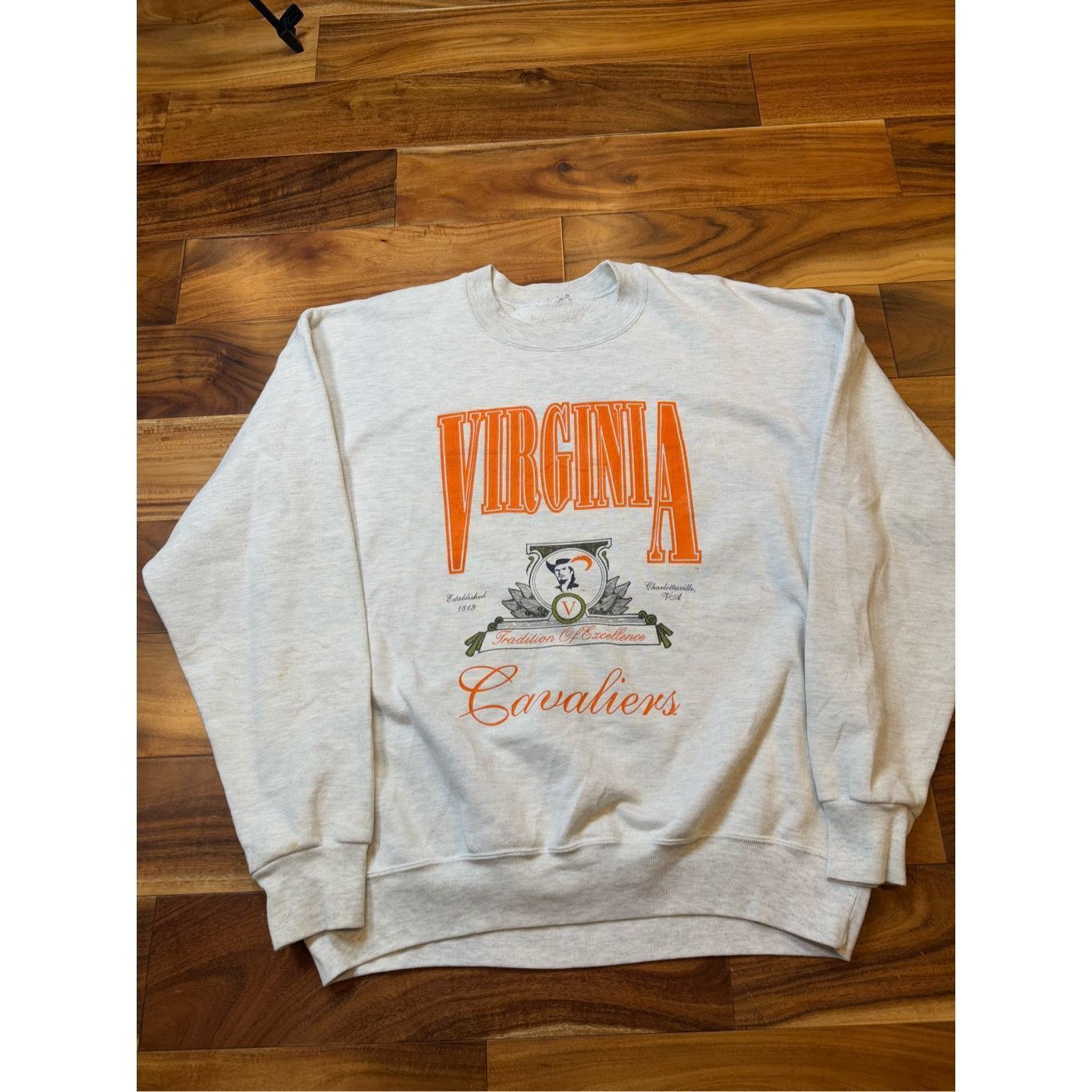 Vintage Size XL - vintage 1990s Virginia Cavaliers sweatshirt crewne Size US XL / EU 56 / 4 - 1 Thumbnail