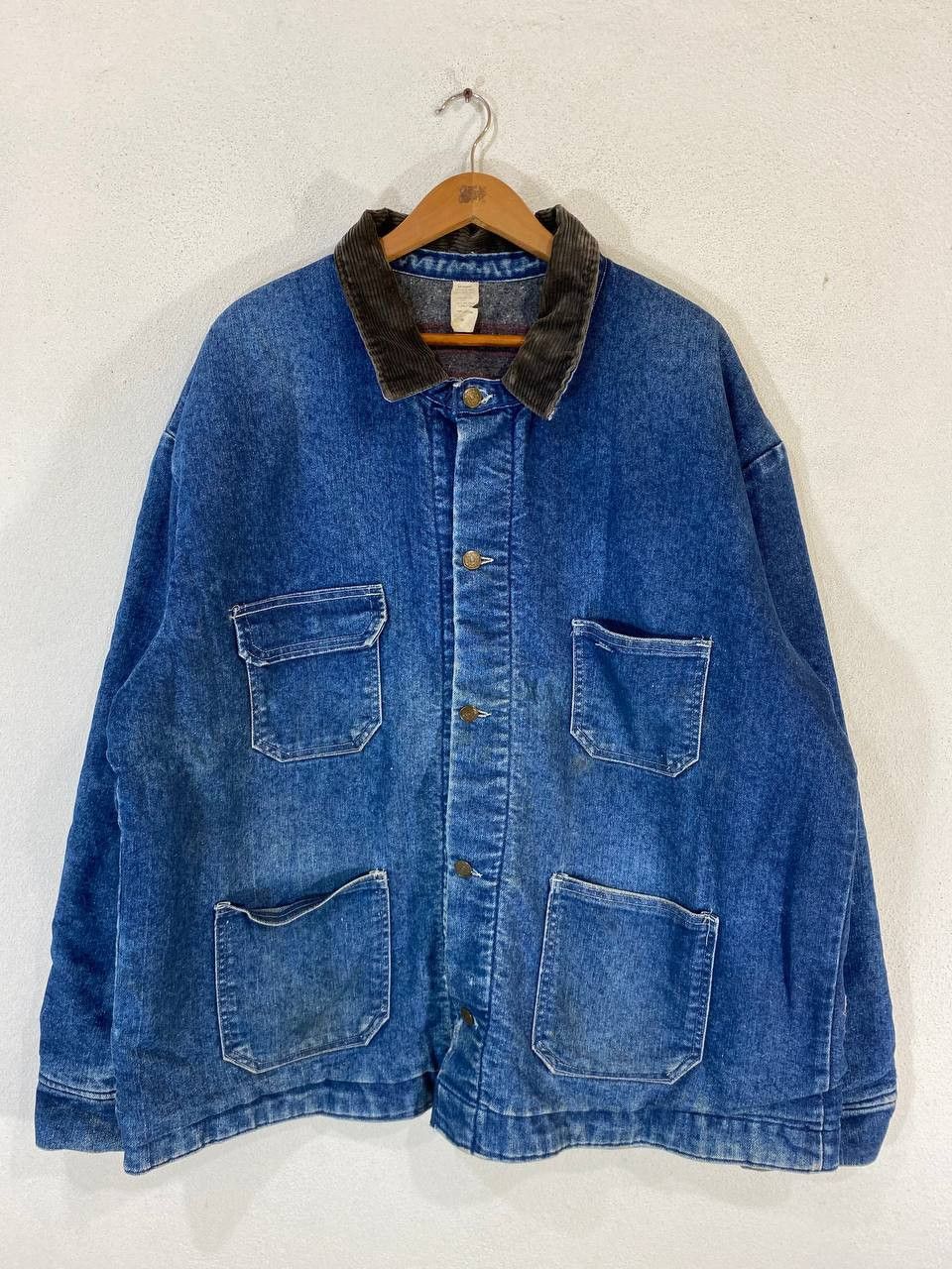 Vintage vintage denim jacket blanket lining very nice design Size US XXL / EU 58 / 5 - 1 Thumbnail