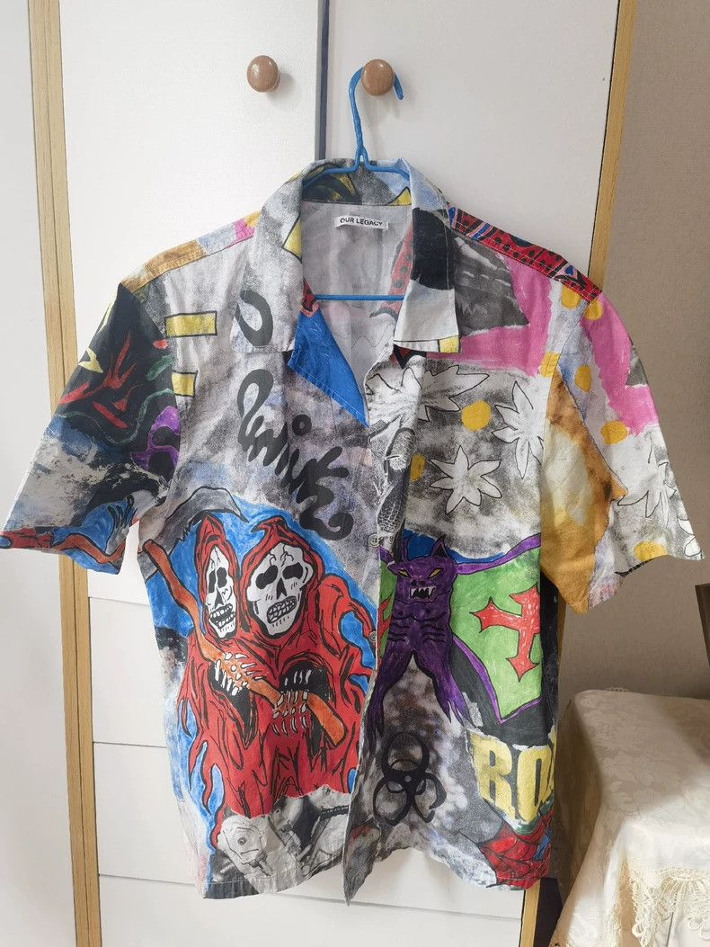 Our Legacy Our Legacy size52 Tattoo Death God Ghost Hawaii shirt Size US L / EU 52-54 / 3 - 1 Thumbnail
