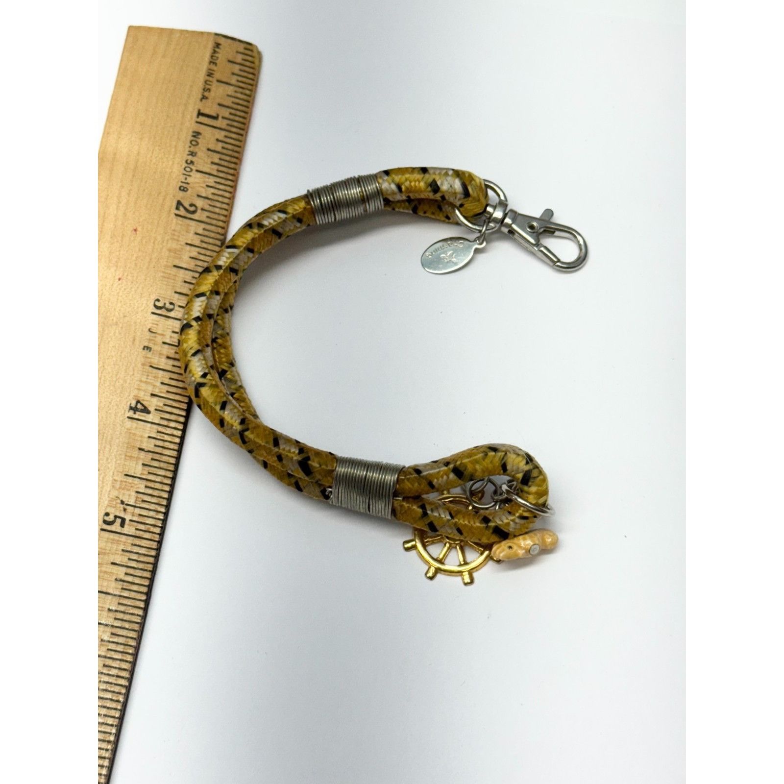 Vintage Vintage nautical bungee cord charm bracelet yellow Size ONE SIZE - 4 Thumbnail