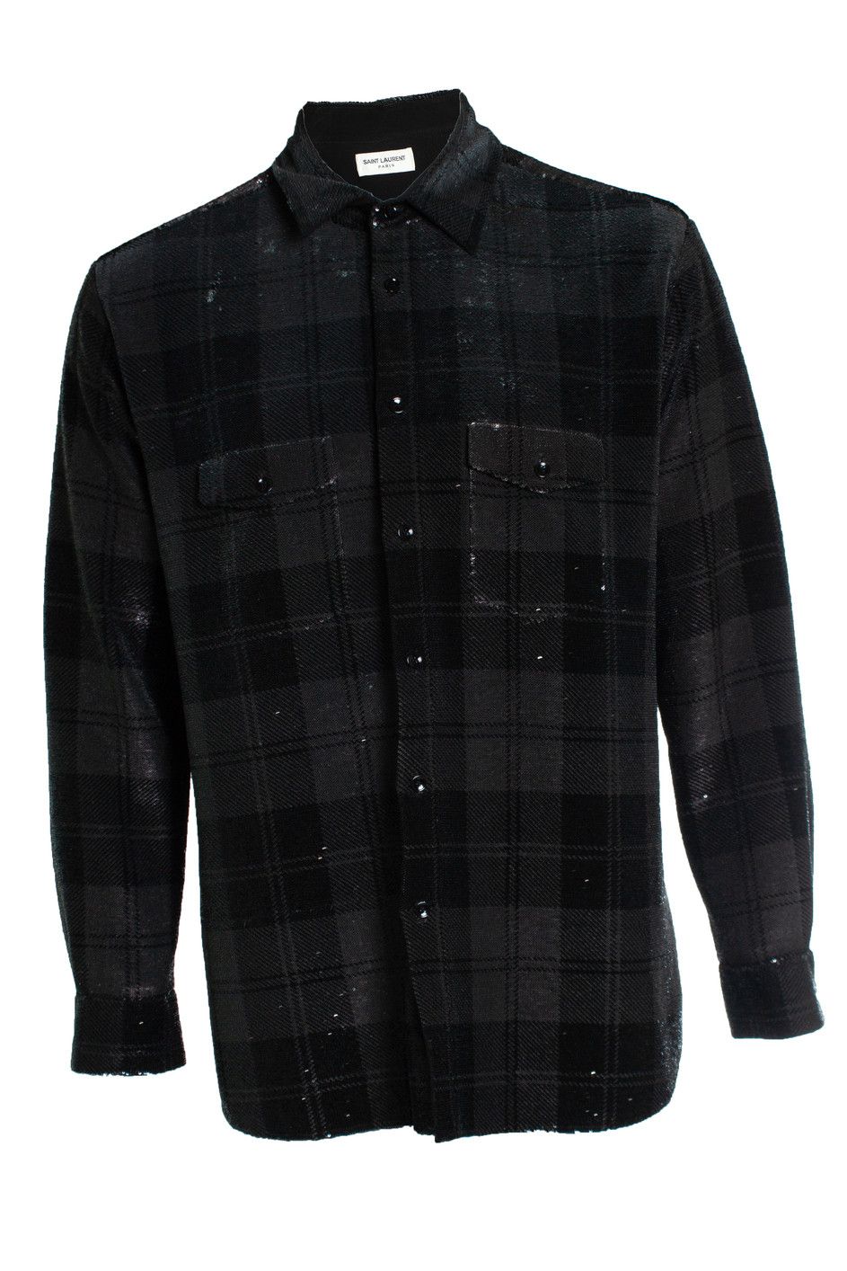 Saint Laurent Paris Saint Laurent, Checkered full sequins shirt 2018 Size US M / EU 48-50 / 2 - 1 Thumbnail