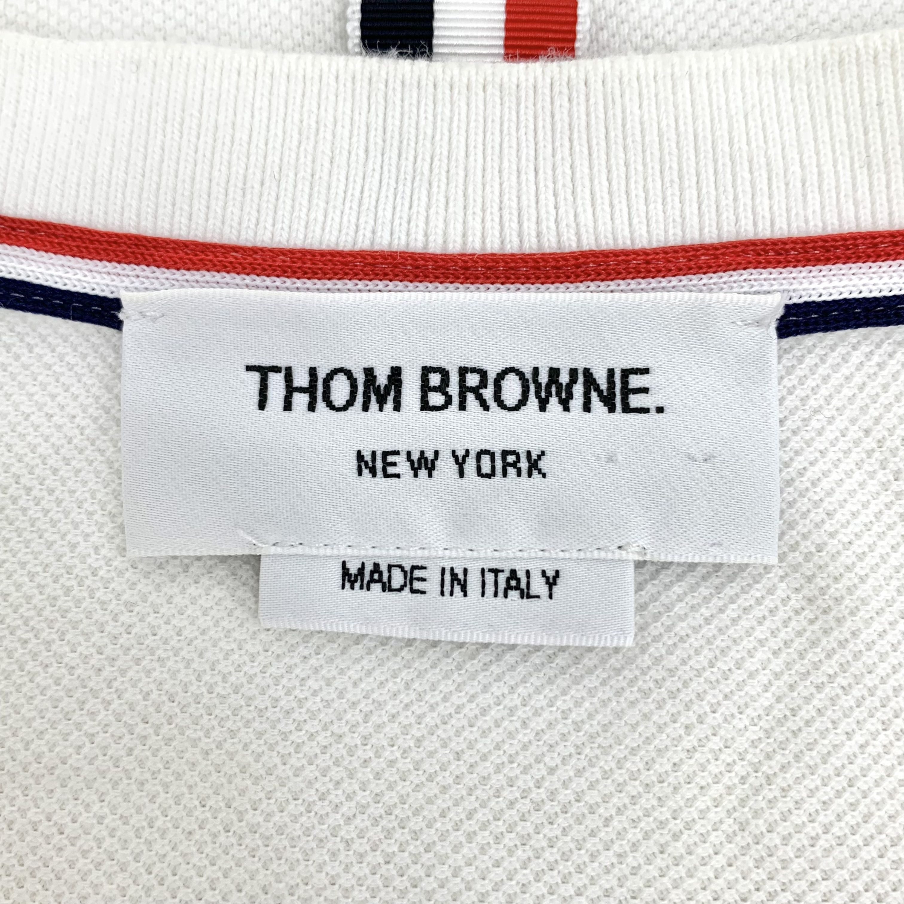 Thom Browne Thom Browne Cotton T-Shirt White (L) Size US XL / EU 56 / 4 - 6 Thumbnail