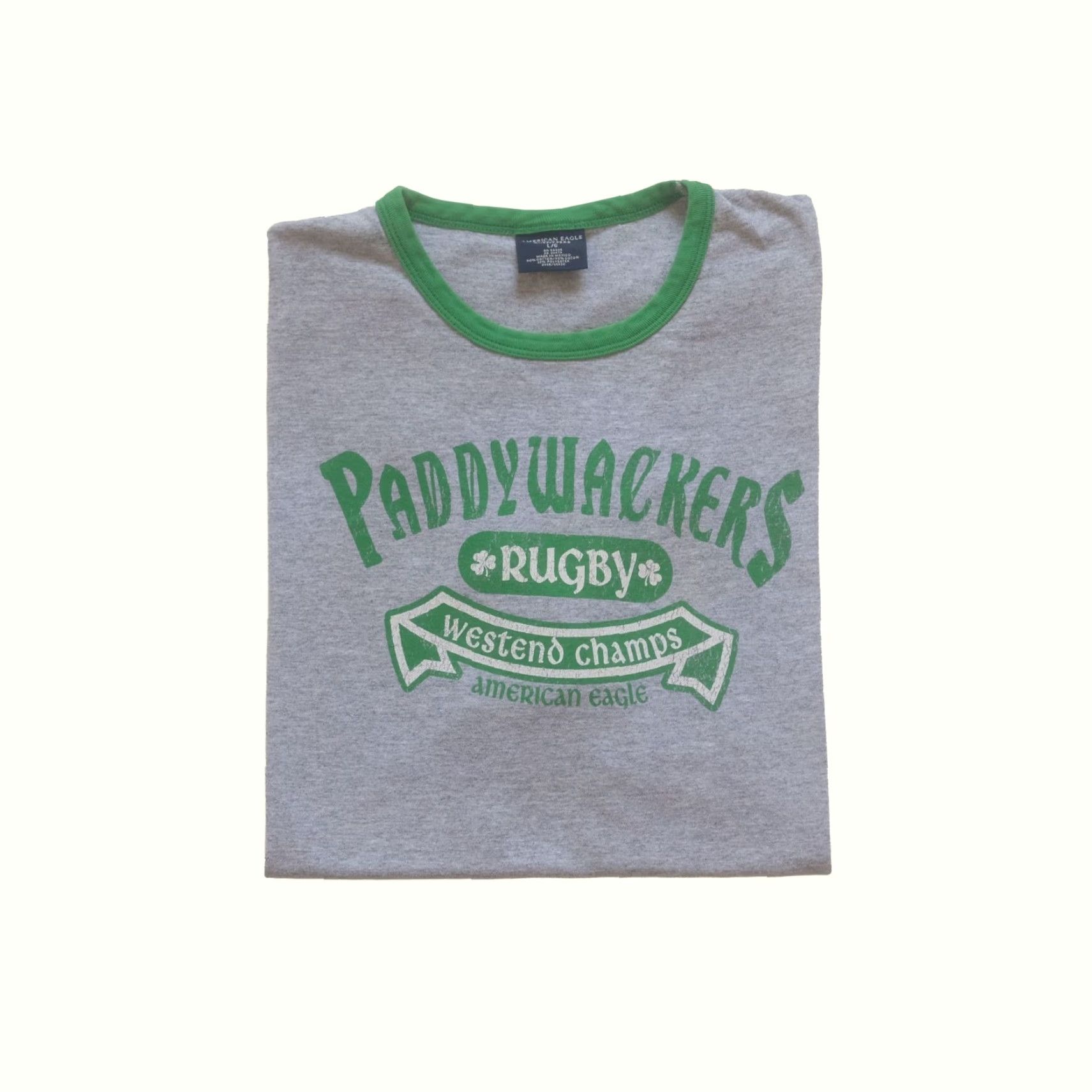 American Eagle Outfitters VINTAGE AMERICAN EAGLE VTG Y2K 90s RETRO RUGBY GRAPHIC RINGER GRAY T SHIRT SZ L Mens Size US L / EU 52-54 / 3 - 2 Thumbnail