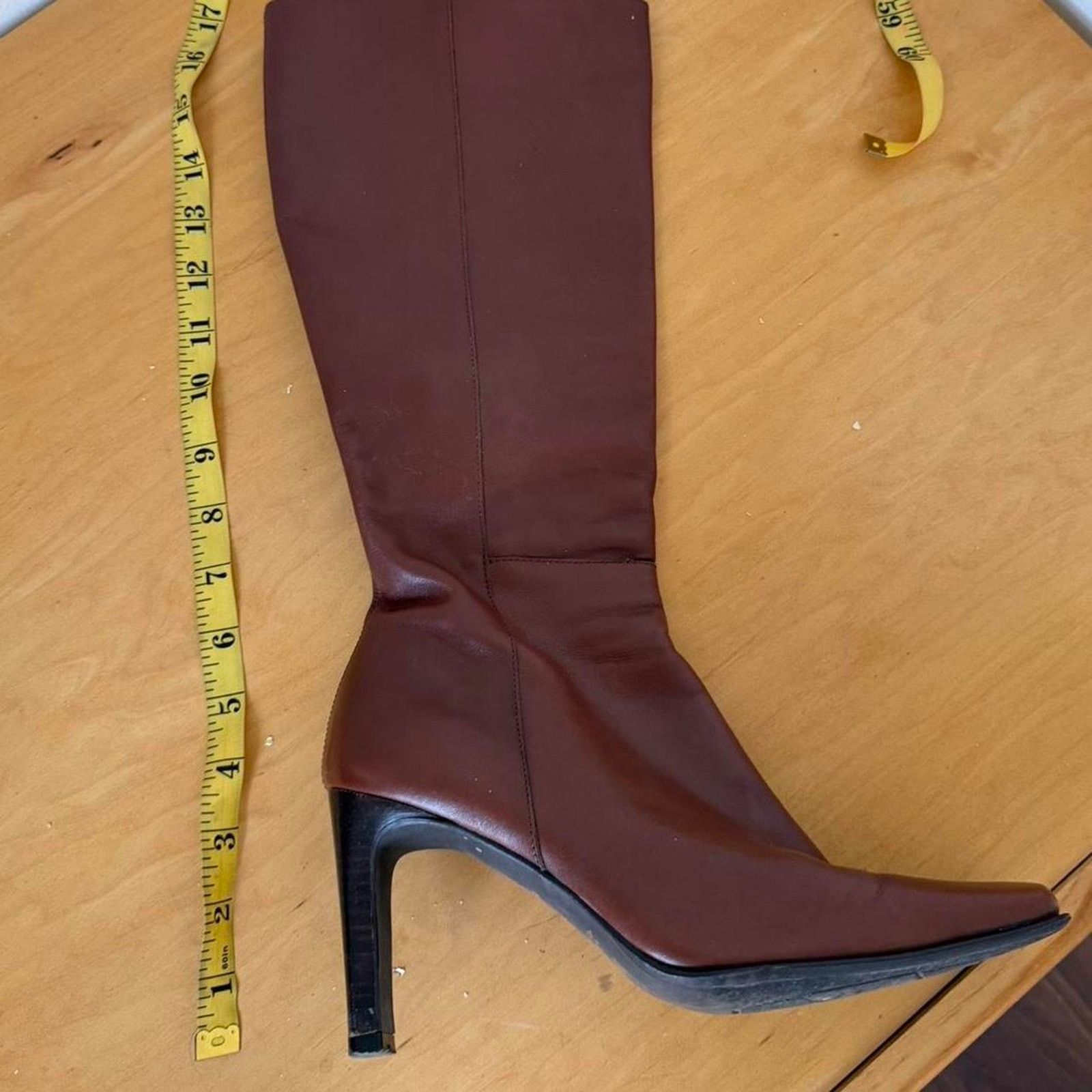 Zara Zara brown leather knee high boots Size US 8 / IT 38 - 5 Thumbnail