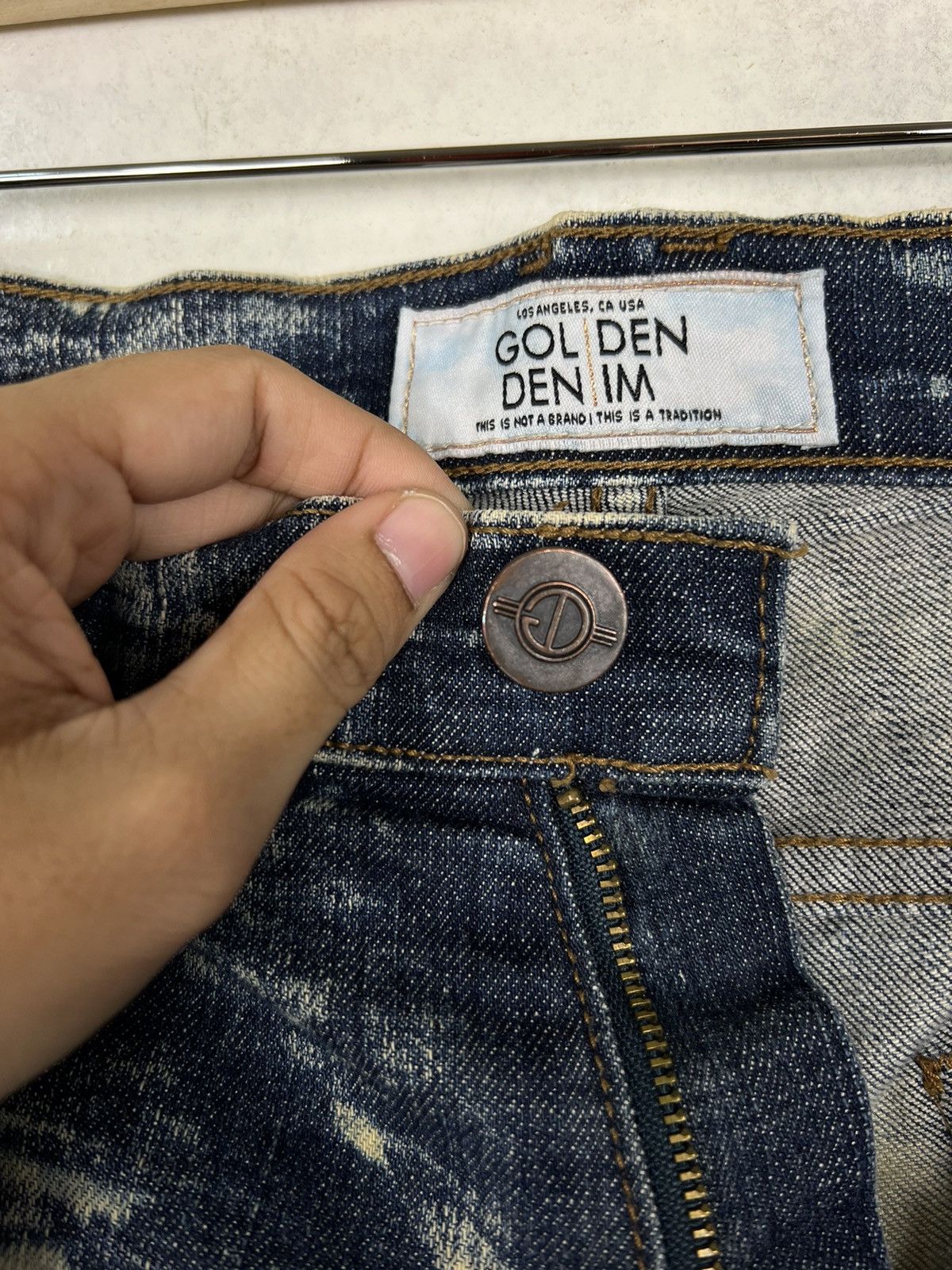 Golden Denim 🔥 GOLDEN DENIM DYED ACID WASH BIKER STRECH SLIM FITS Size US 36 / EU 52 - 12 Thumbnail