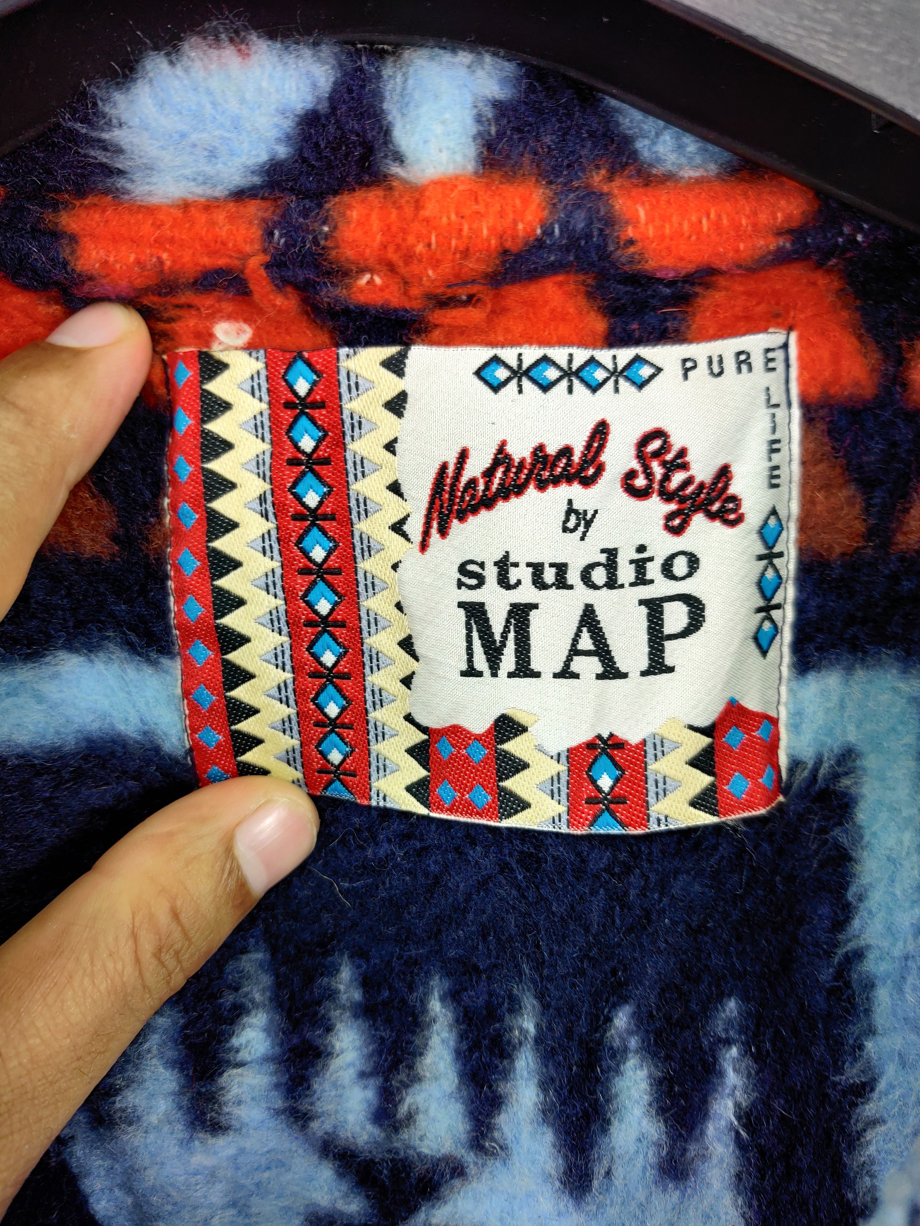 Japanese Brand Vintage 90s Native Studio Map Oversize Hoodie Jacket Size US M / EU 48-50 / 2 - 7 Thumbnail