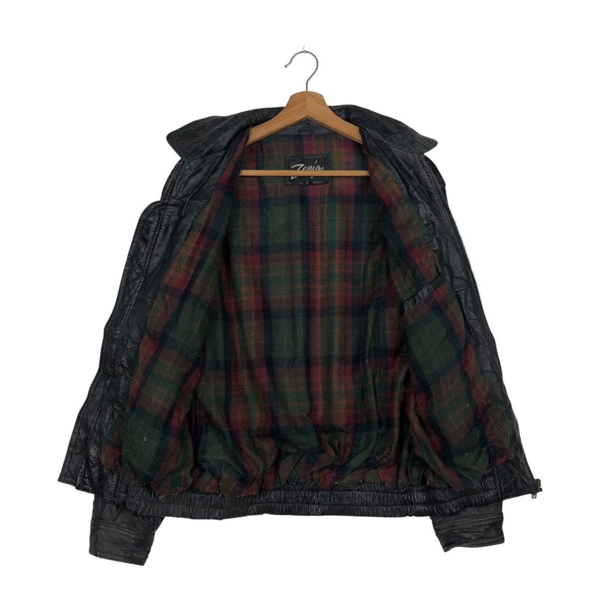 Japanese Brand × Vintage 📌Vintage Biker Leather Jacket Blanket Zania Issey Miyake Size US L / EU 52-54 / 3 - 14 Thumbnail
