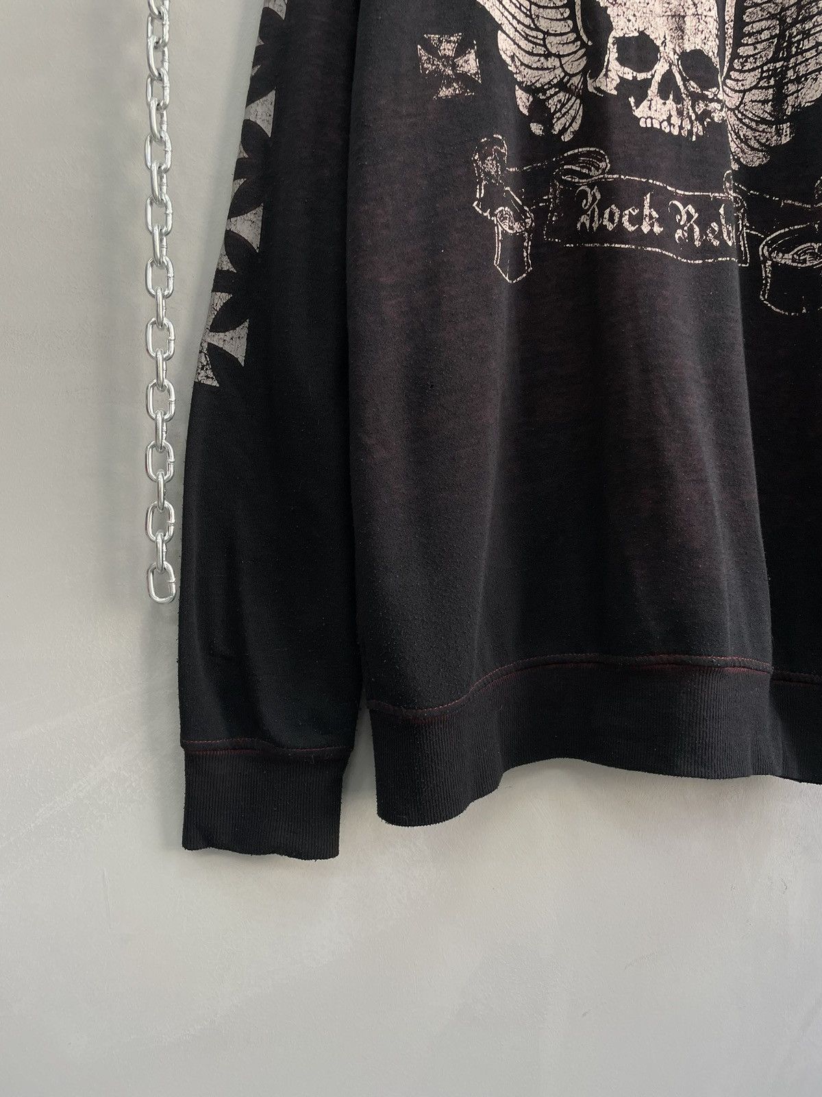 Other Rare skull affliction style hoodie y2k hype Size US L / EU 52-54 / 3 - 6 Thumbnail