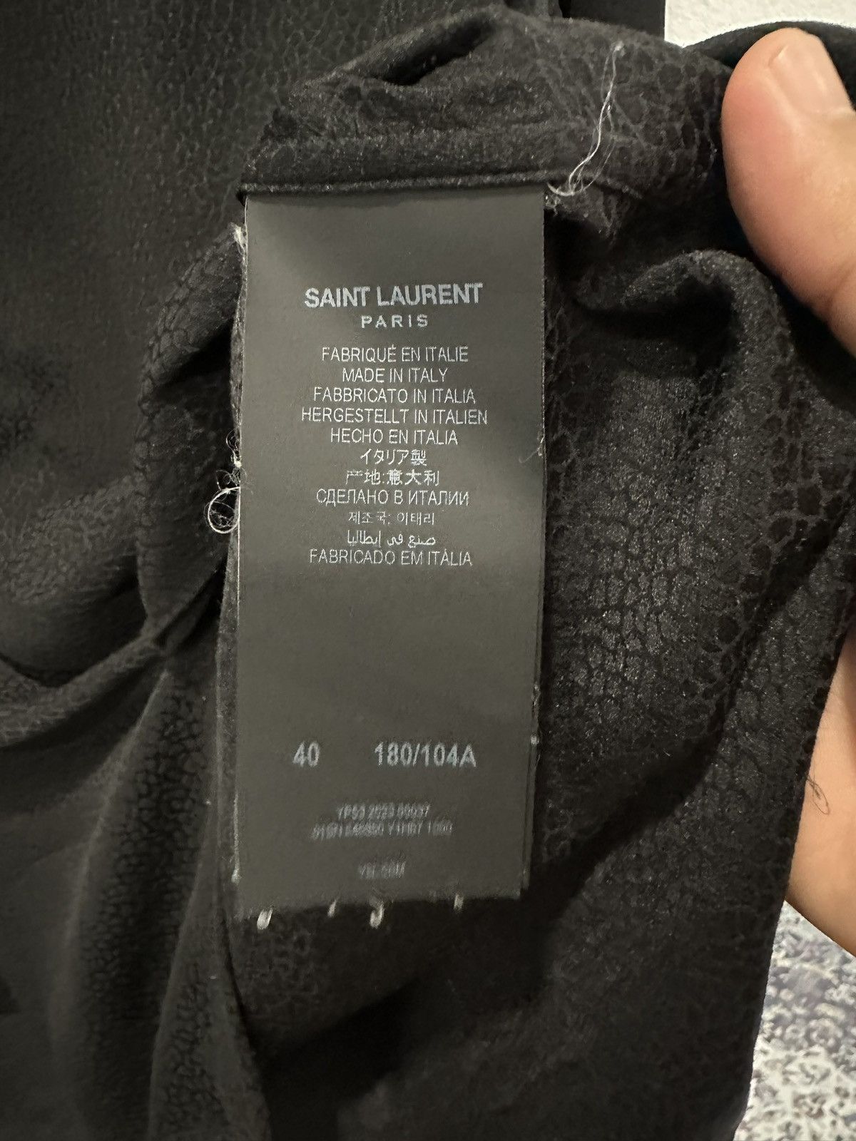 Saint Laurent Paris SS23 Saint Laurent Shirt in Matte and Shiny Silk Size US L / EU 52-54 / 3 - 7 Thumbnail