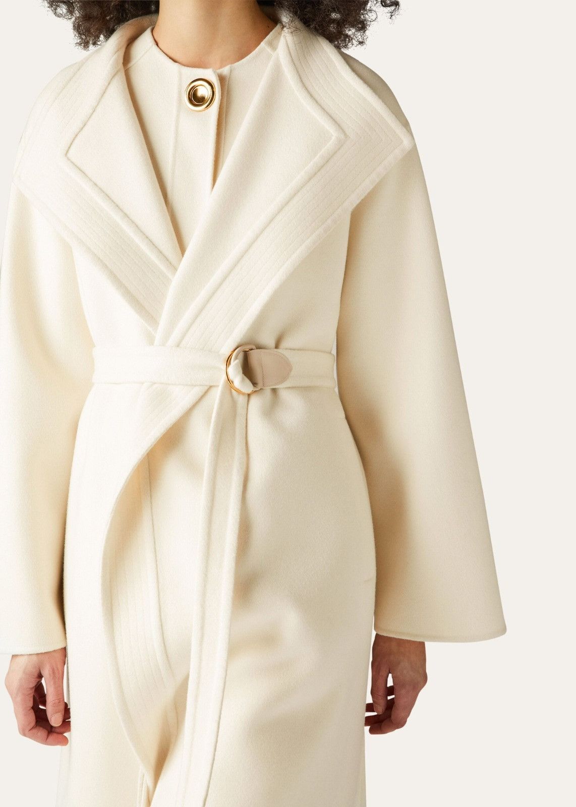 Loro Piana o1srvl11e1125 FAN2374 Gerry Coat in White Size XS / US 0-2 / IT 36-38 - 4 Thumbnail