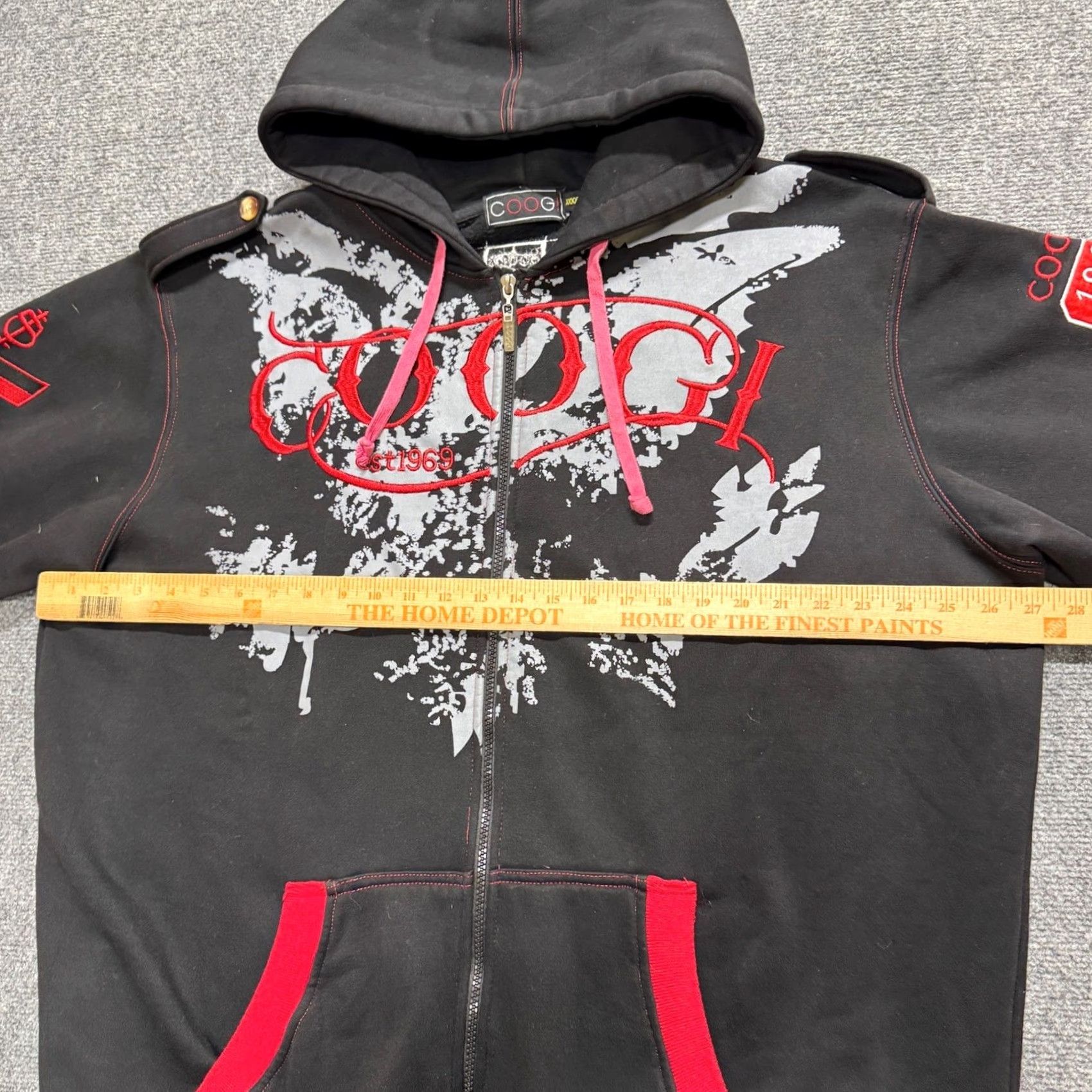 Coogi VTG COOGI Jacket Bomber Jacket 4XLT Men Black Full Zip Embroidered Skater Elbow Pads Y2K Jacket Mens Size US XXL / EU 58 / 5 - 6 Thumbnail