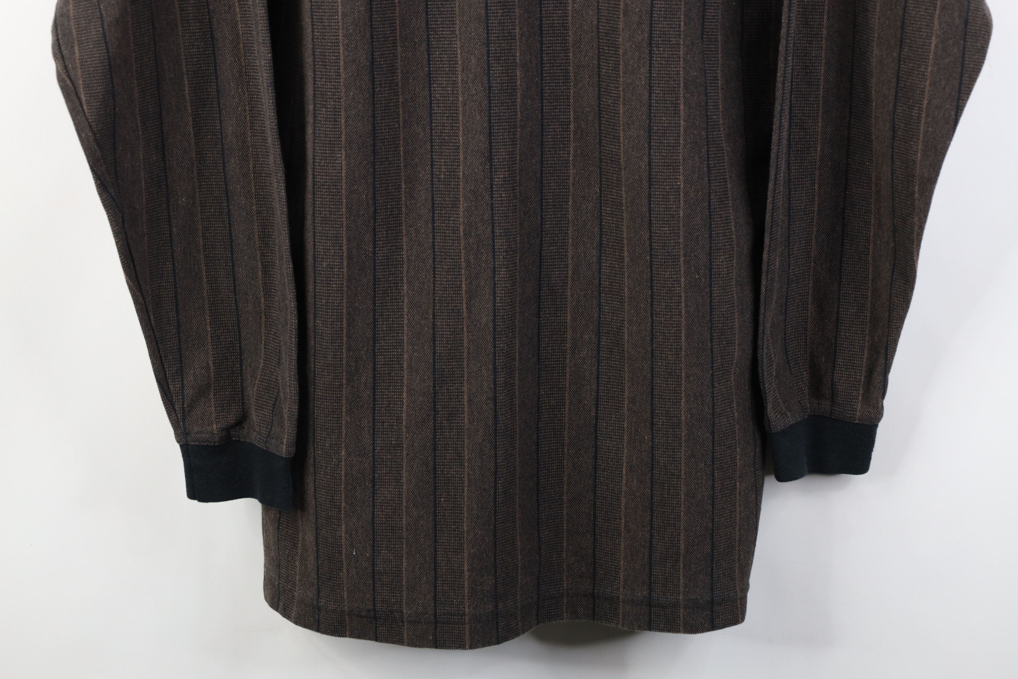Vintage Vintage 90s Streetwear Long Sleeve Rugby Polo Earth Tone Size US L / EU 52-54 / 3 - 3 Thumbnail