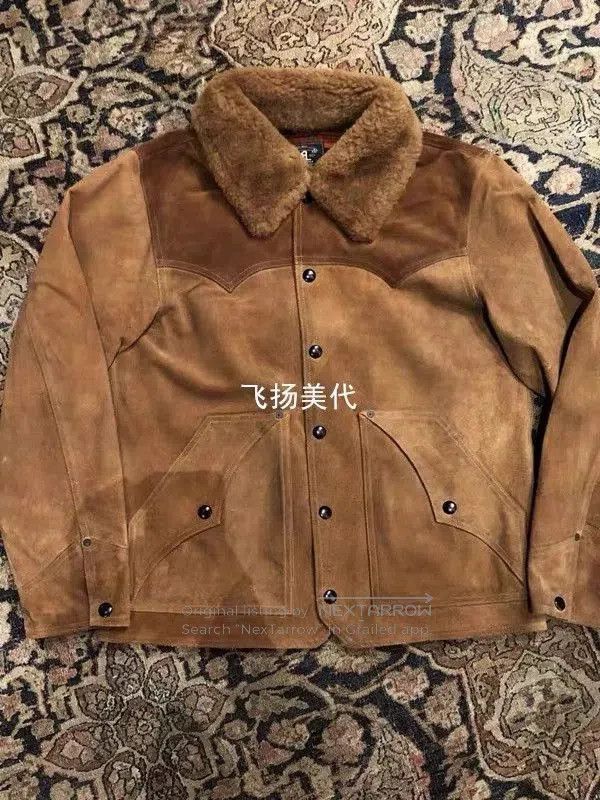 RRL Ralph Lauren RRL Shearling Brown Jacket with Fur Collar. Size US M / EU 48-50 / 2 - 9 Thumbnail