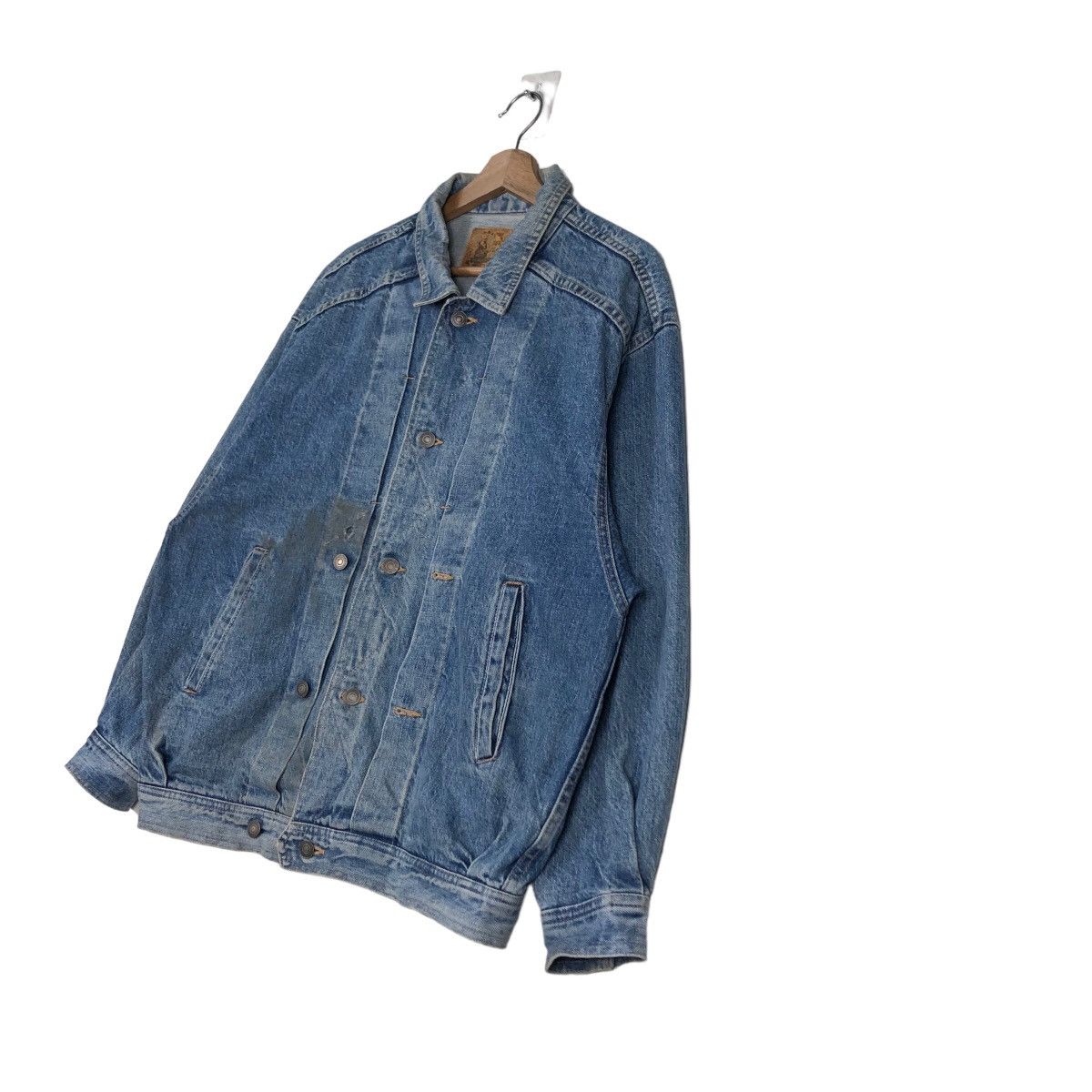 Japanese Brand 🔥Vintage Trucker Denim Biker Jacket Inspire Toyo Enterprise Size US M / EU 48-50 / 2 - 2 Thumbnail