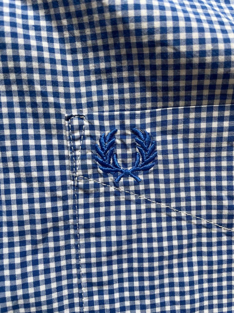 Fred Perry Fred Perry long sleeve, cotton Checked shirt - Blue/White Size US M / EU 48-50 / 2 - 6 Thumbnail