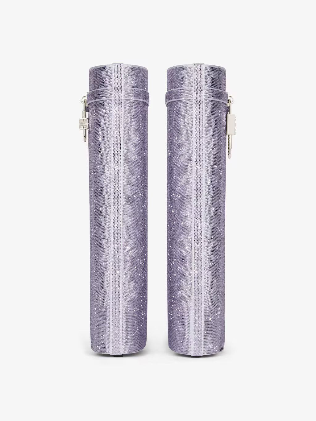 Givenchy o1srvl11e1224 Shark Lock Boots In Satin Strass in Lavender Size US 10 / IT 40 - 5 Thumbnail