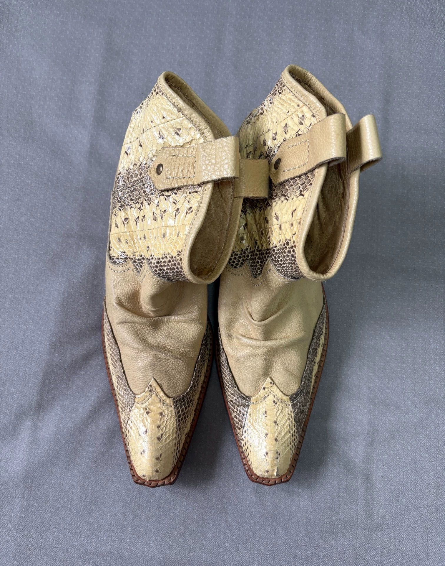 Tornado Mart Tornado Mart Vintage Snake Leather Pleated 255 Boots US7.5-8 Size US 7.5 / EU 40-41 - 4 Thumbnail