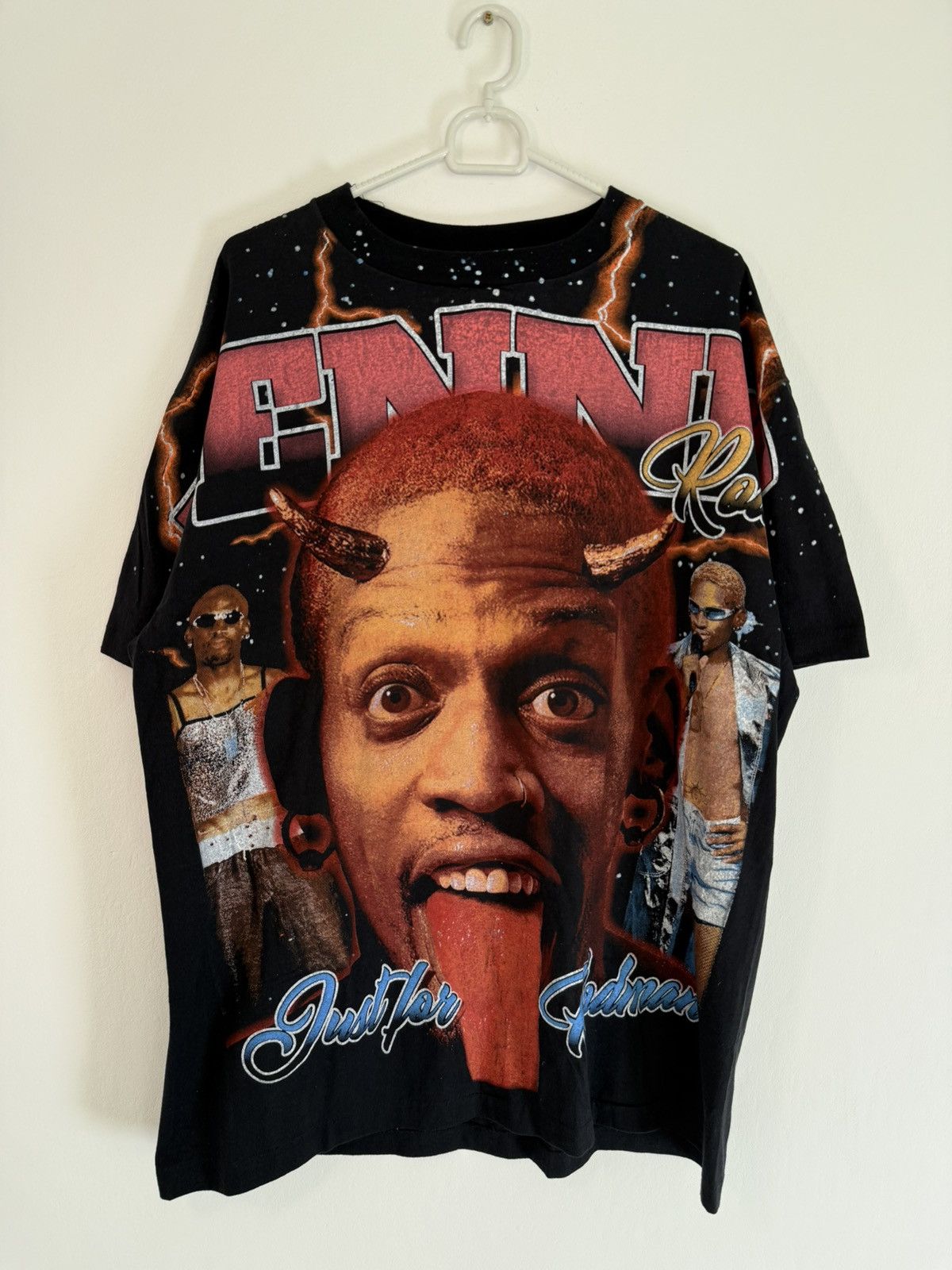 Vintage Dennis Rodman Nba Chicago Bulls merch t shirt XL last dance Size US XL / EU 56 / 4 - 3 Thumbnail