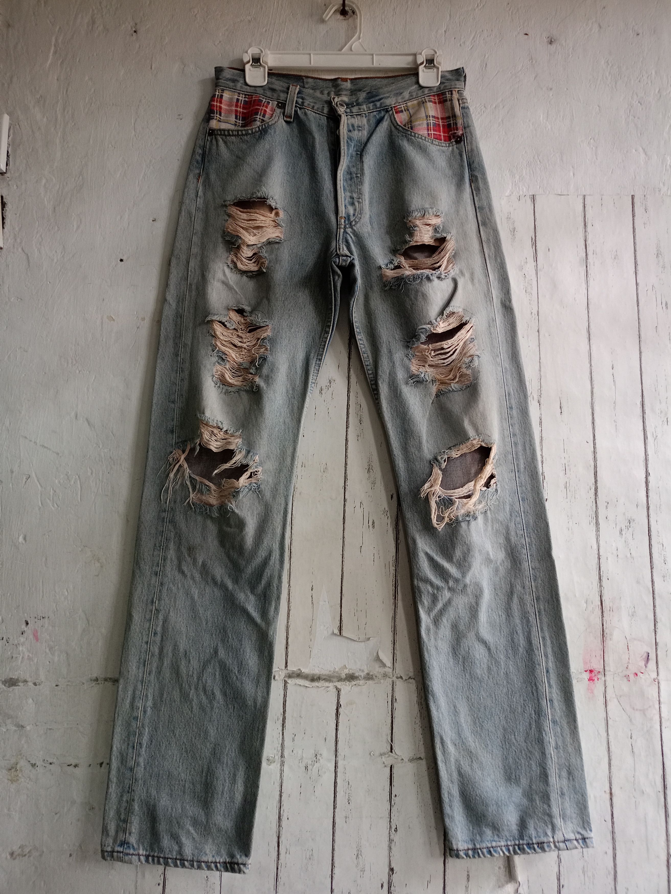 Levi's Vintage Clothing Vintage Levi's 501 distressed Custom Denim Pants Size US 29 - 1 Thumbnail