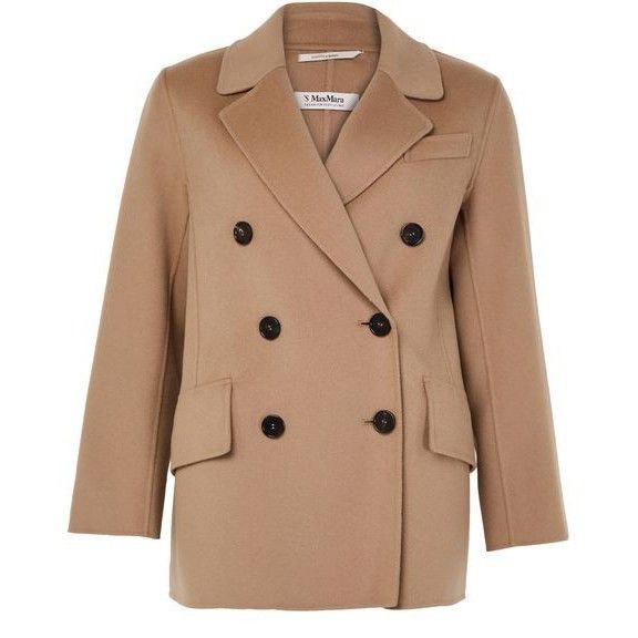 MAX MARA Lukas Short Brown Wool Coat New & Authentic (Women'