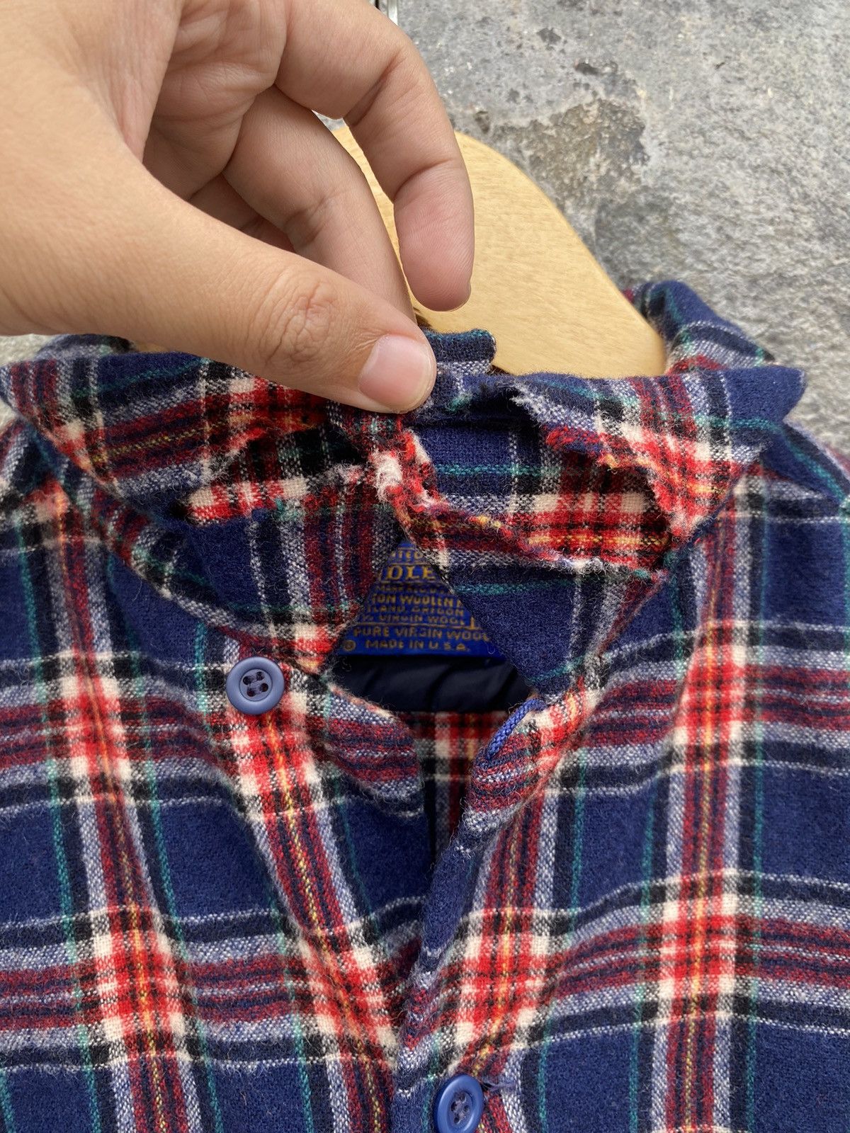 Pendleton 60s Pendleton Board Shirt Plaid Virgin Wool Loop Collar Size US M / EU 48-50 / 2 - 4 Thumbnail