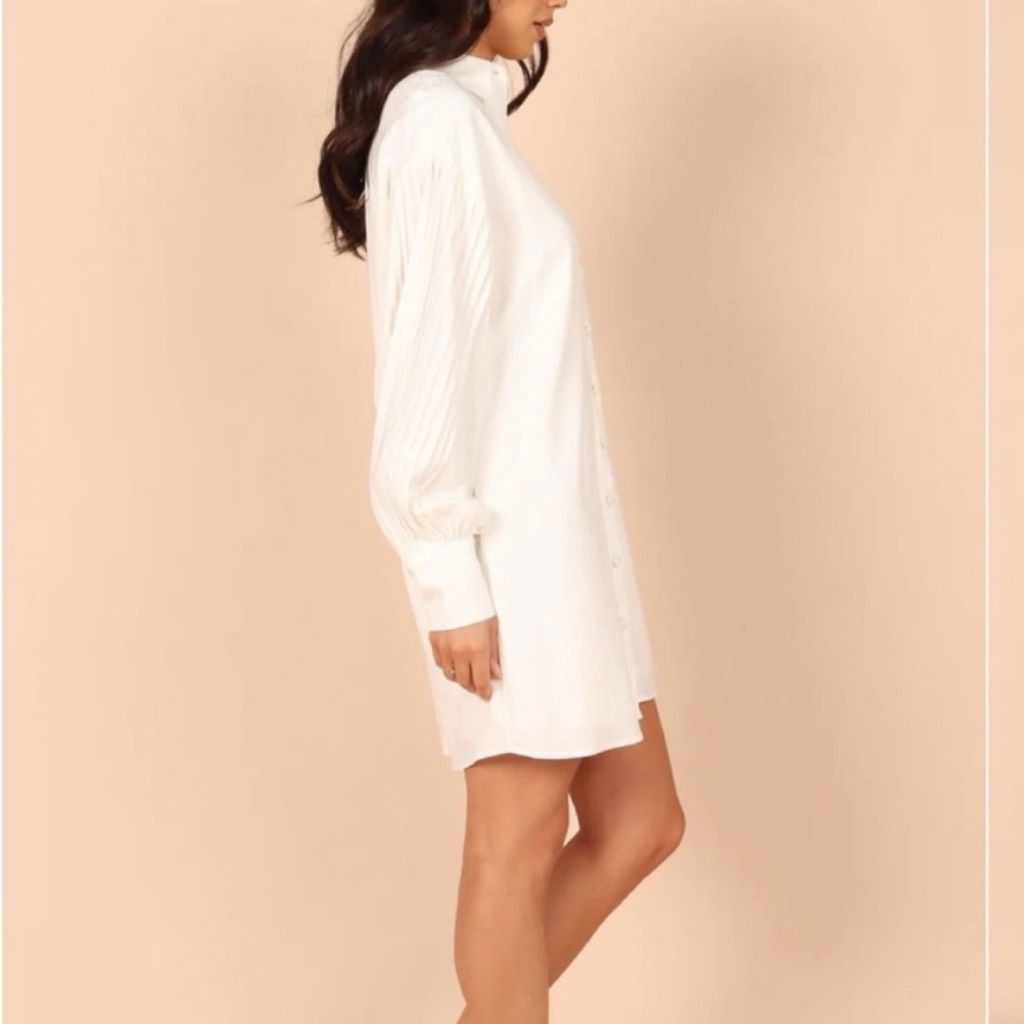 Free People Girl and the Sun White Mia Dress Oversized Boyfriend Button Up Shirt Women’s S Size S / US 4 / IT 40 - 4 Thumbnail