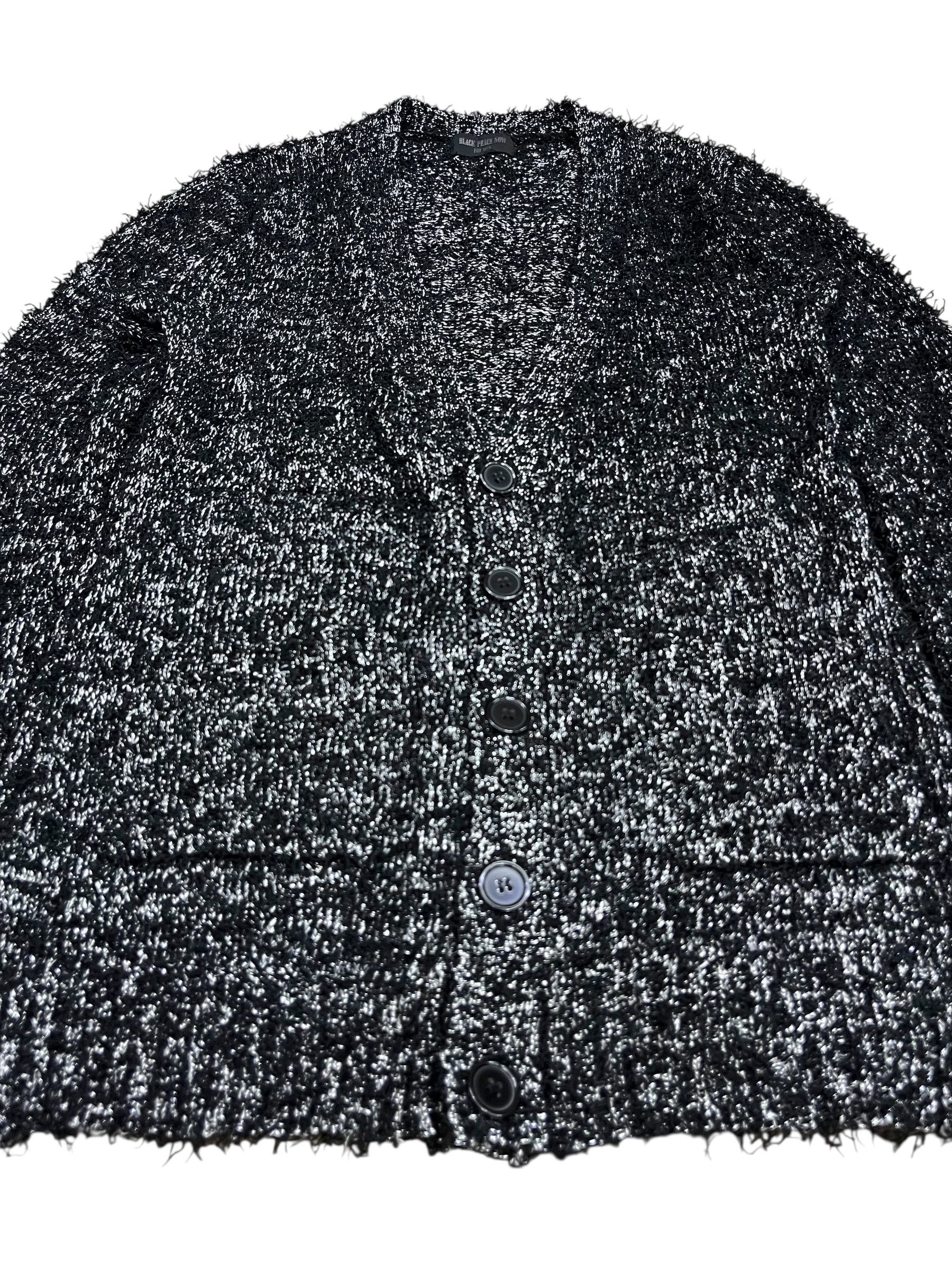 Seditionaries Black Peace Now Grunge Silver-Black Slit Thread Cardigan Size US S / EU 44-46 / 1 - 7 Thumbnail