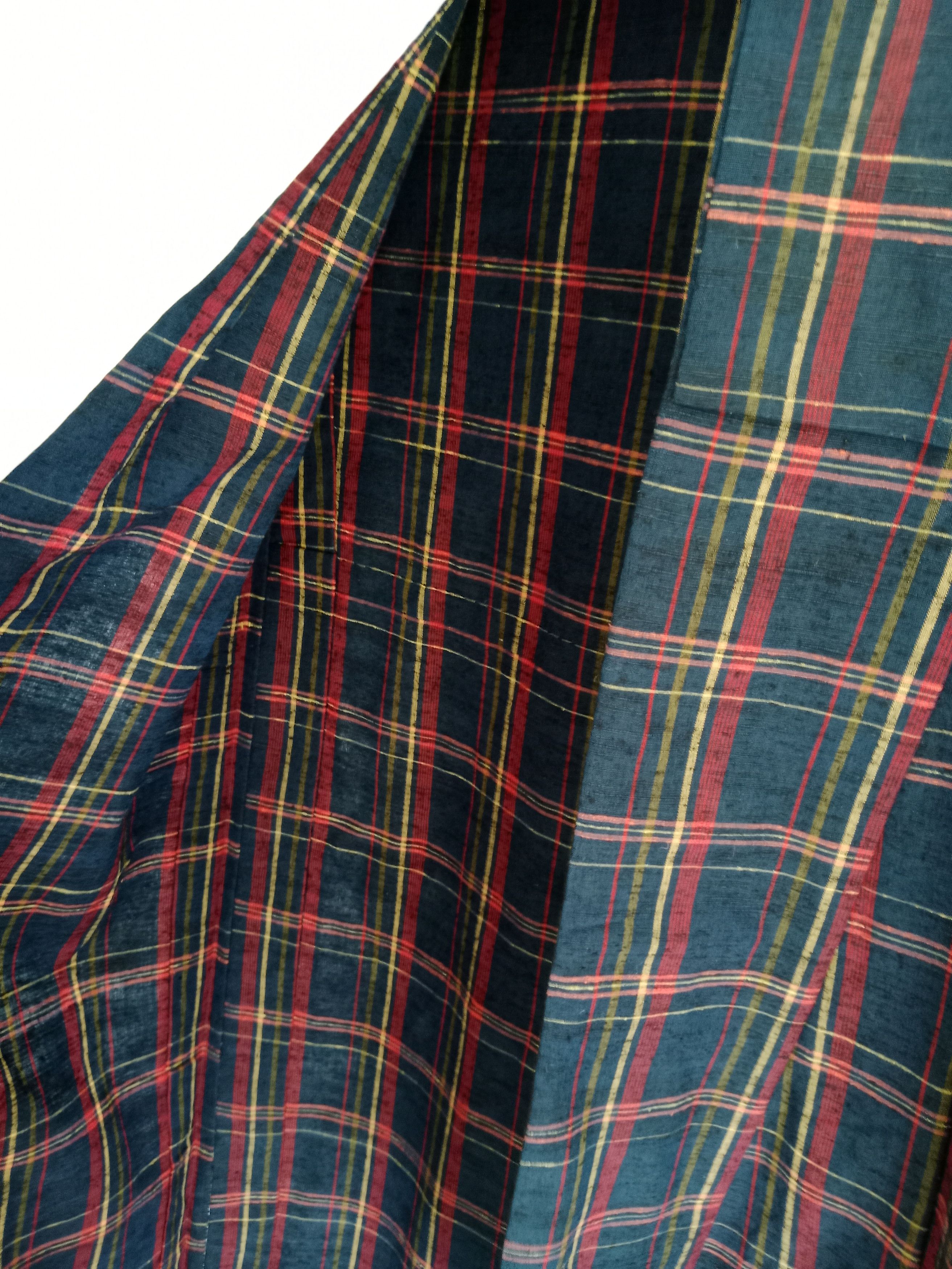 Japanese Brand Vintage Yukata Kimono Plaid Motif Cotton Kimono Robe Size US L / EU 52-54 / 3 - 8 Thumbnail