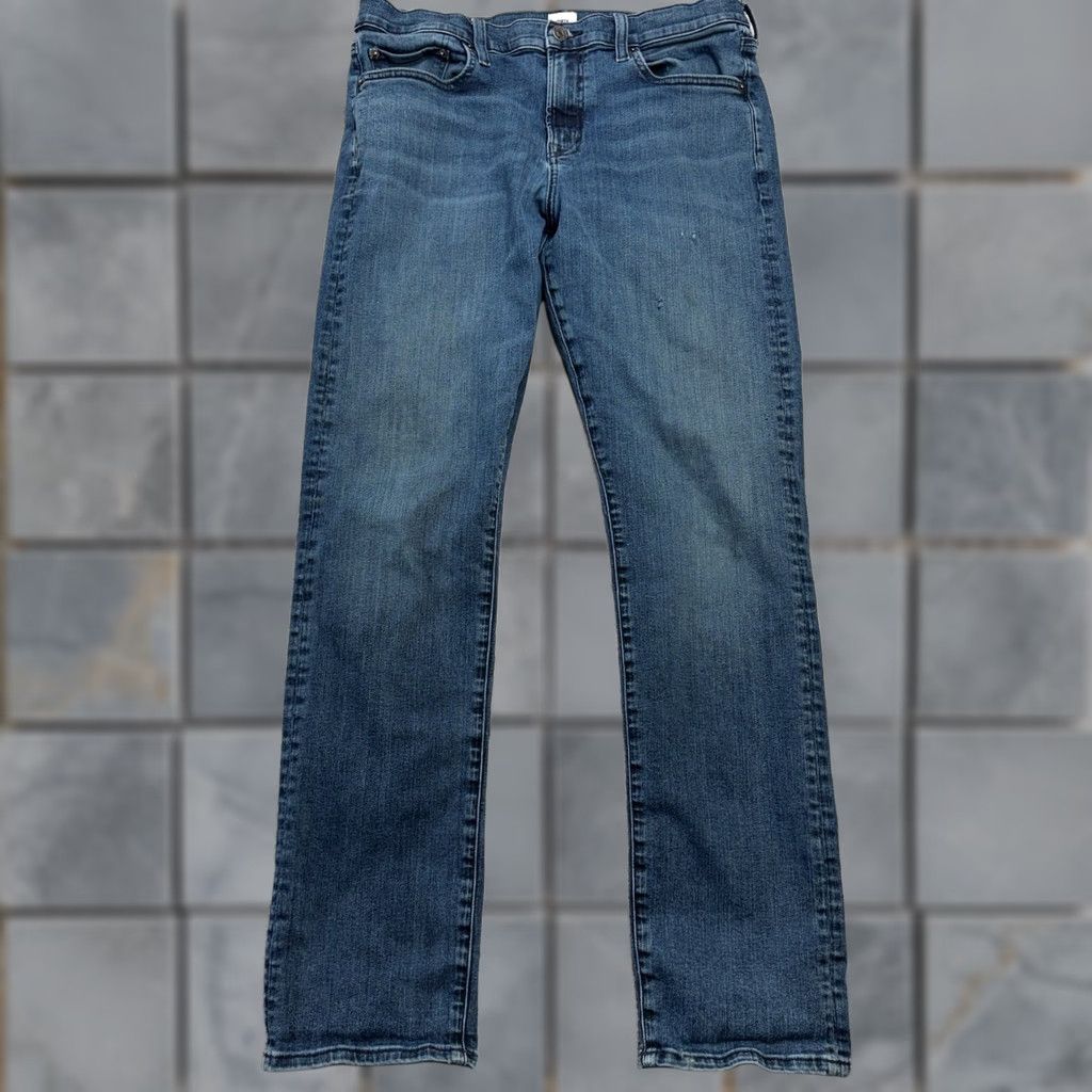 Edwin Edwin Jeans Mens Slim Straight Stretch Distressed Denim Blue 34x32 Regular 5-Pocket Denim Jeans Mens Size US 34 / EU 50 - 1 Thumbnail
