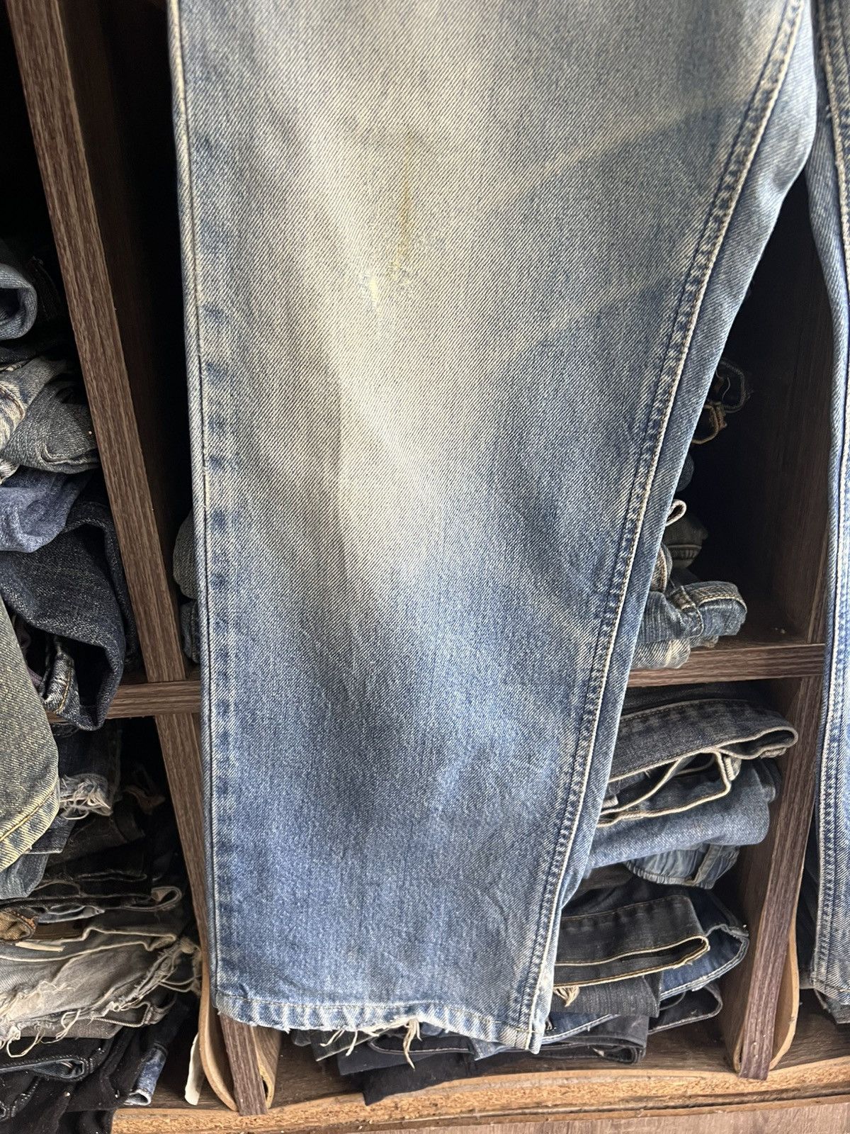 Lee 🔥Vintage Lee Distressed Denim Size US 33 - 4 Thumbnail