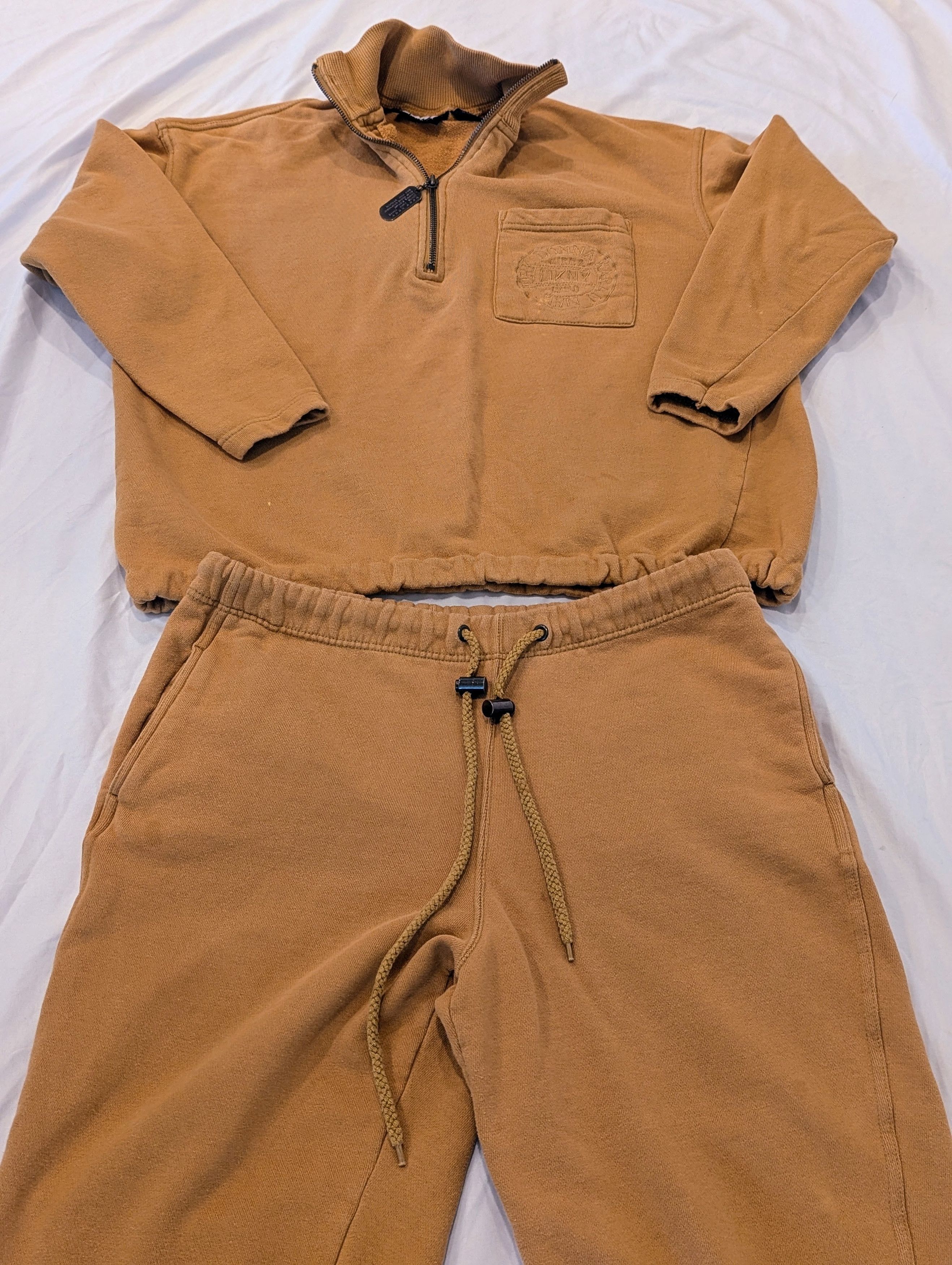 Donna Karan Vintage 90s DKNY Mustard Jogger Set Korea Size S/P Size 28" / US 6 / IT 42 - 2 Thumbnail